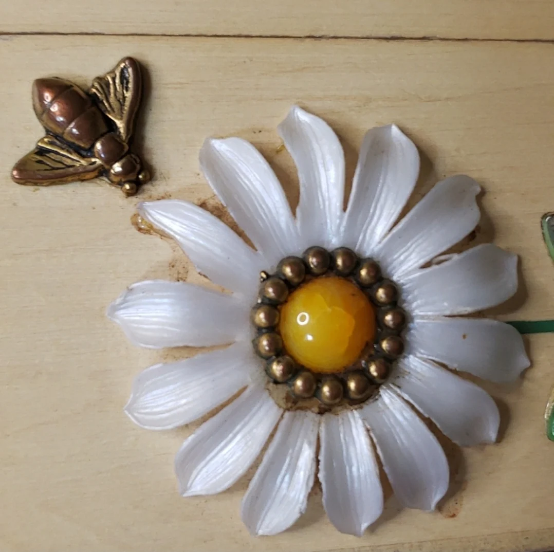60s Upsa Daisy Wood Box Handbag By Enid Collins - Image 15