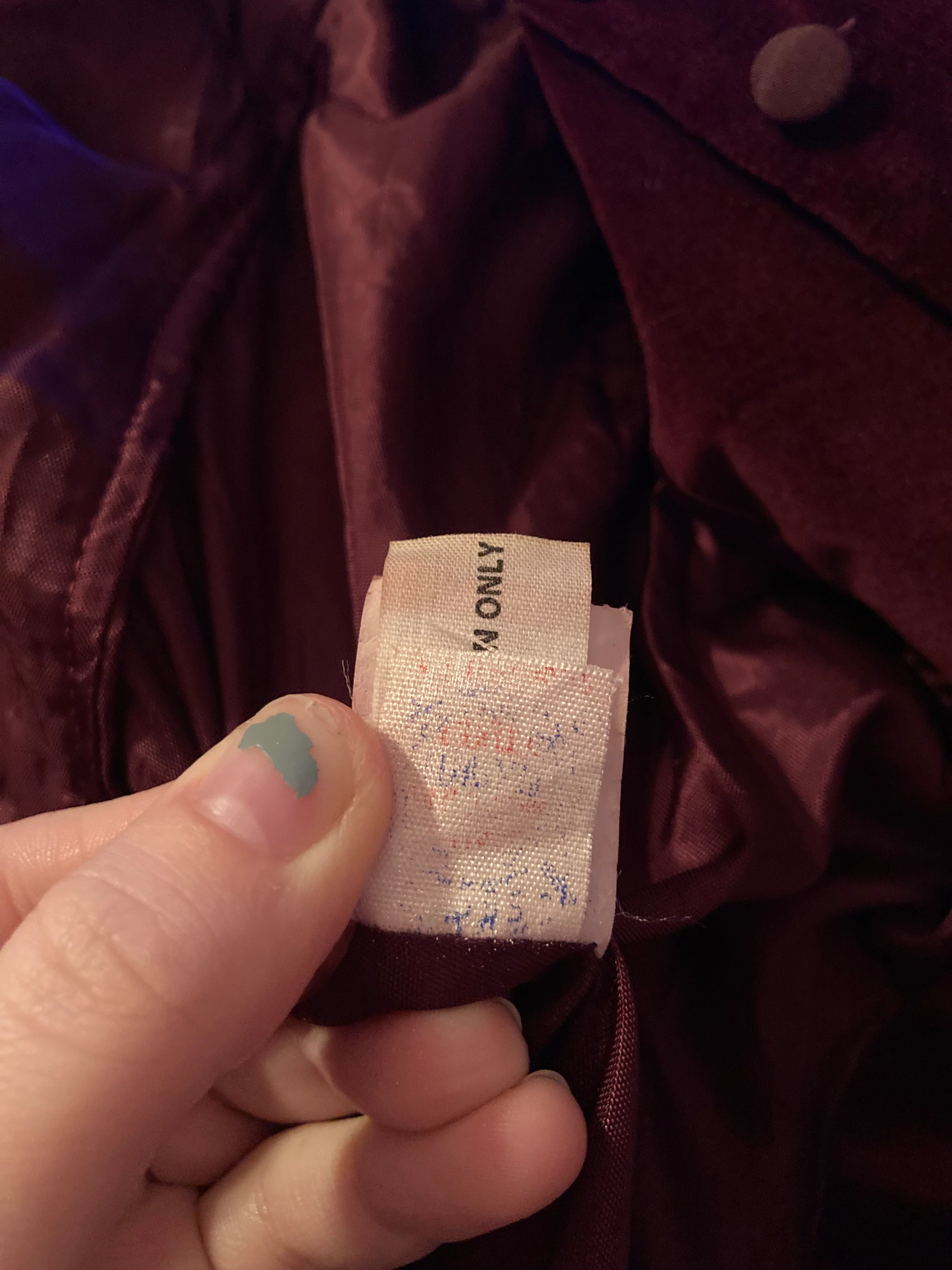 60s Velvet Burgundy Button Front Blazer By Mg Sportswear - Image 6