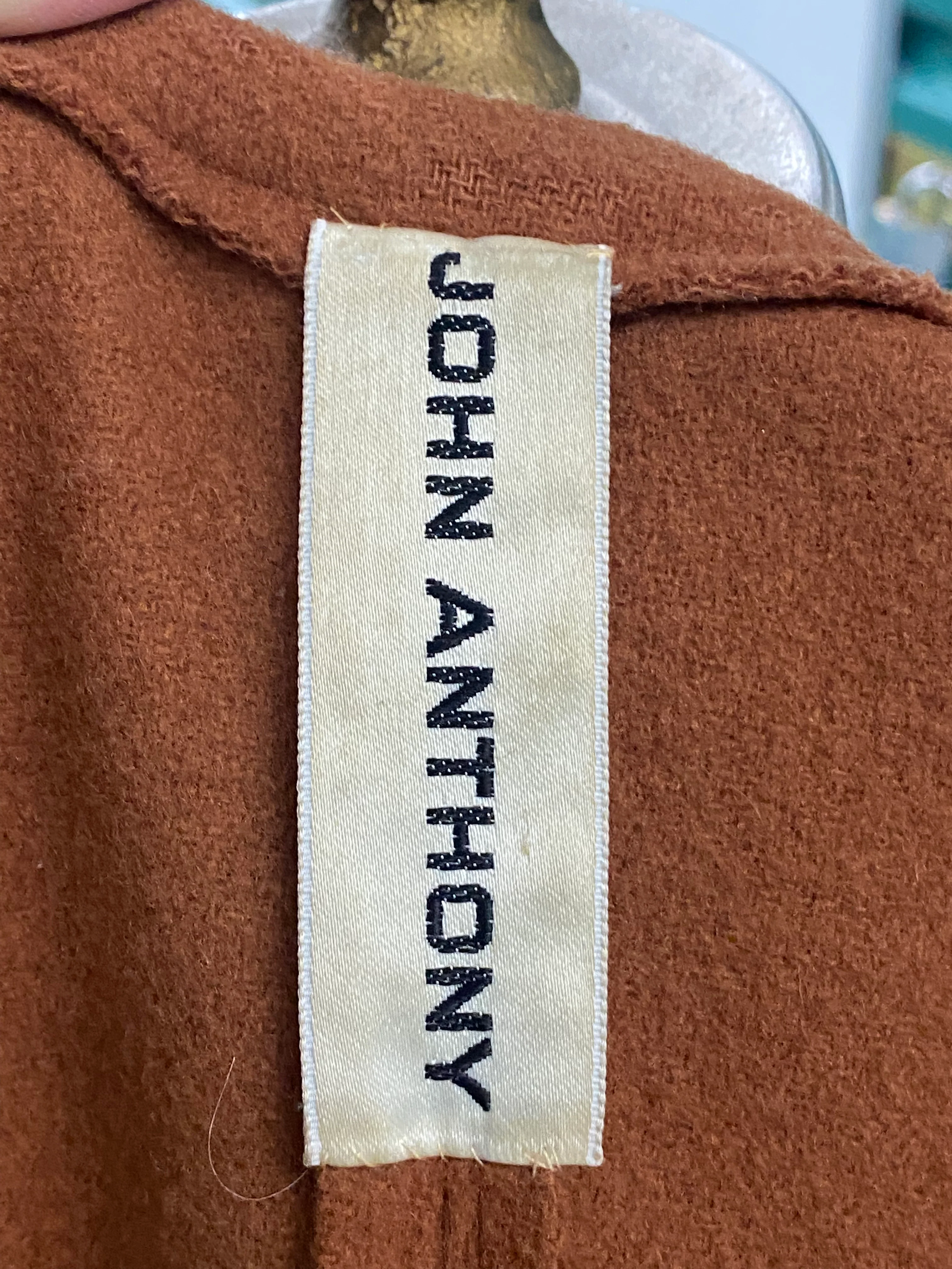 60s Vintage 60s John Anthony Brown Wool Cape By John Anthony - Image 12