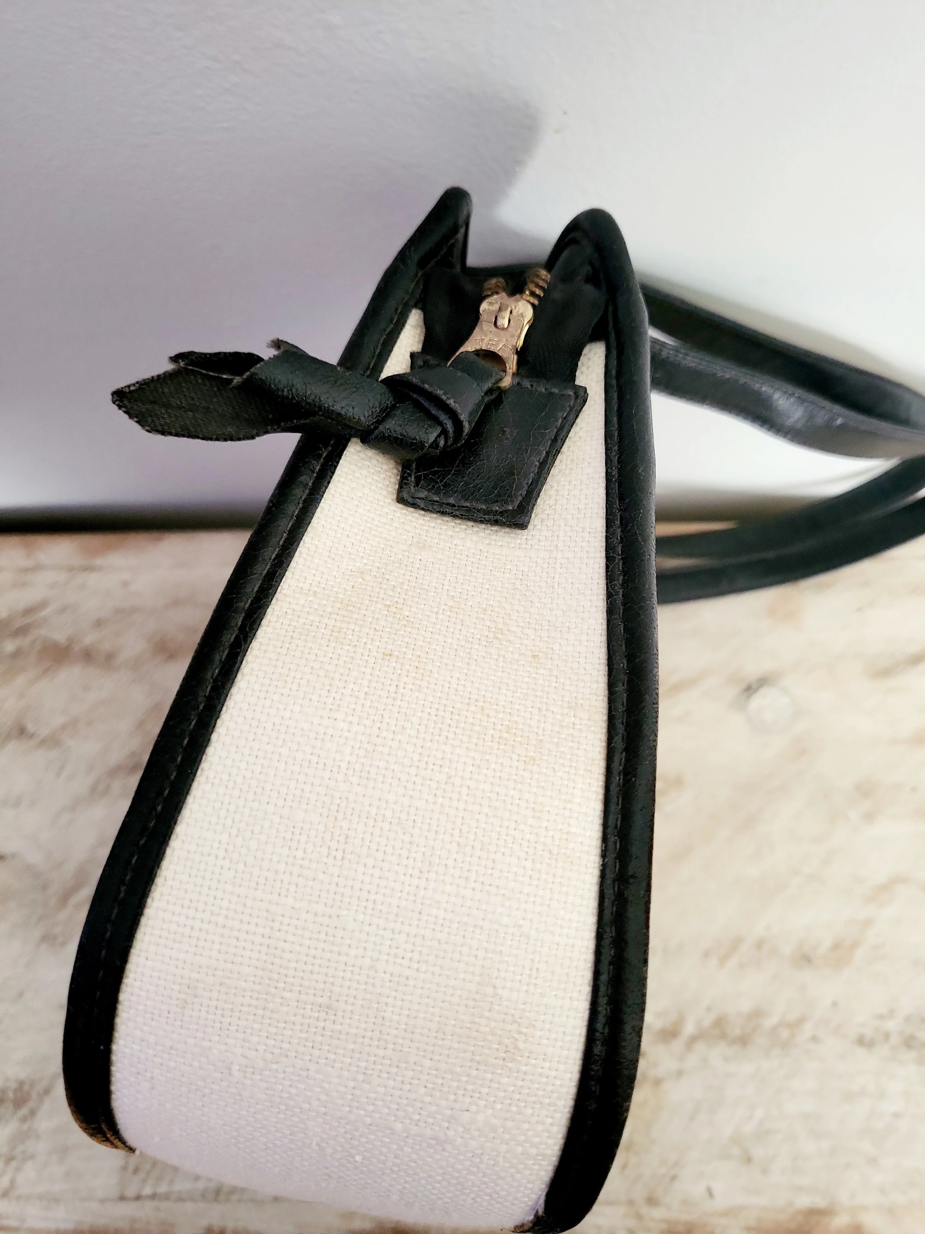 60s Vintage Bittersweet Basket Top Handle Bag By Enid Collins - Image 12