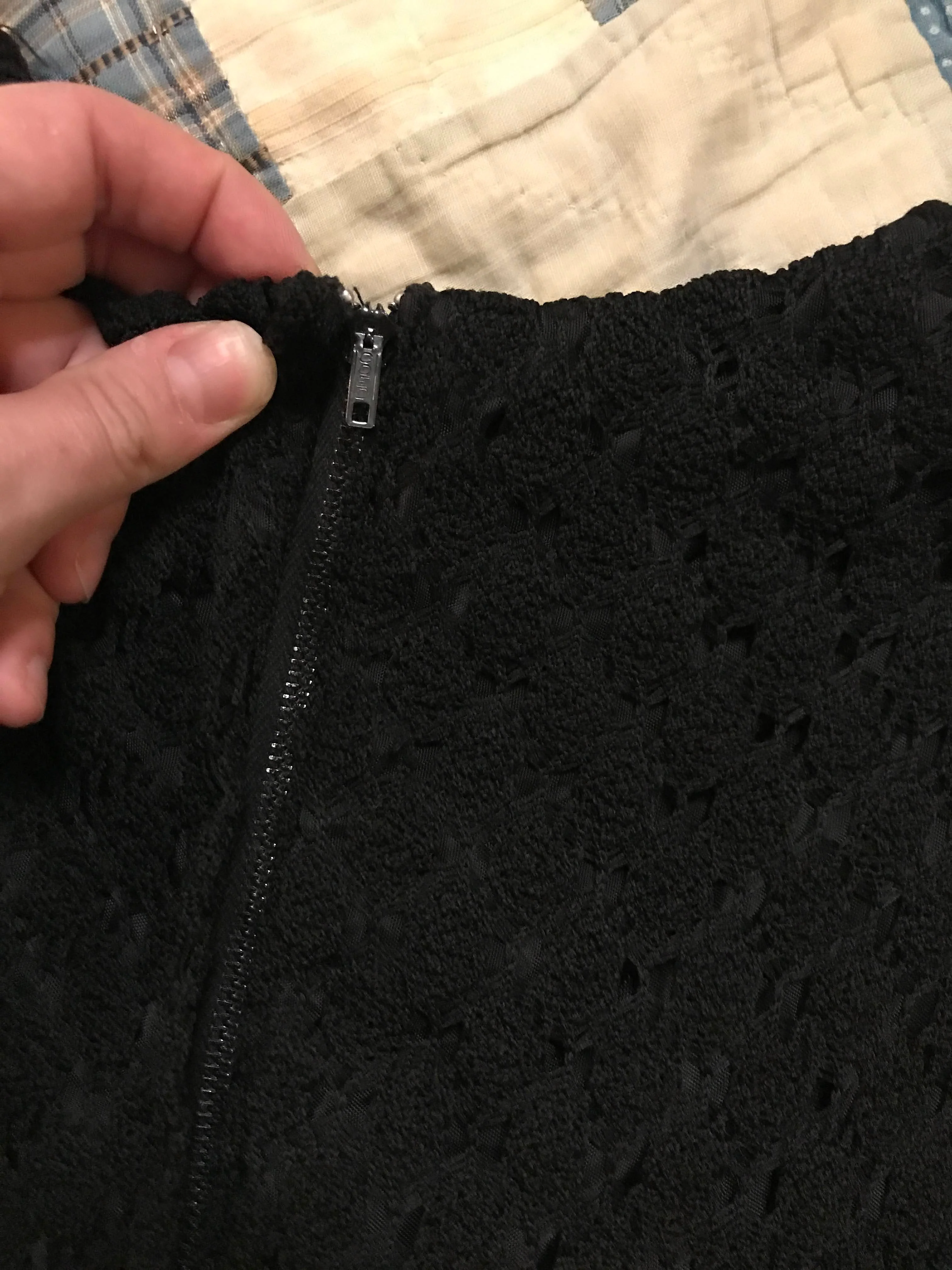 60s Vintage Black Cocktail Party Lace Shift Gogo Dress - Image 11