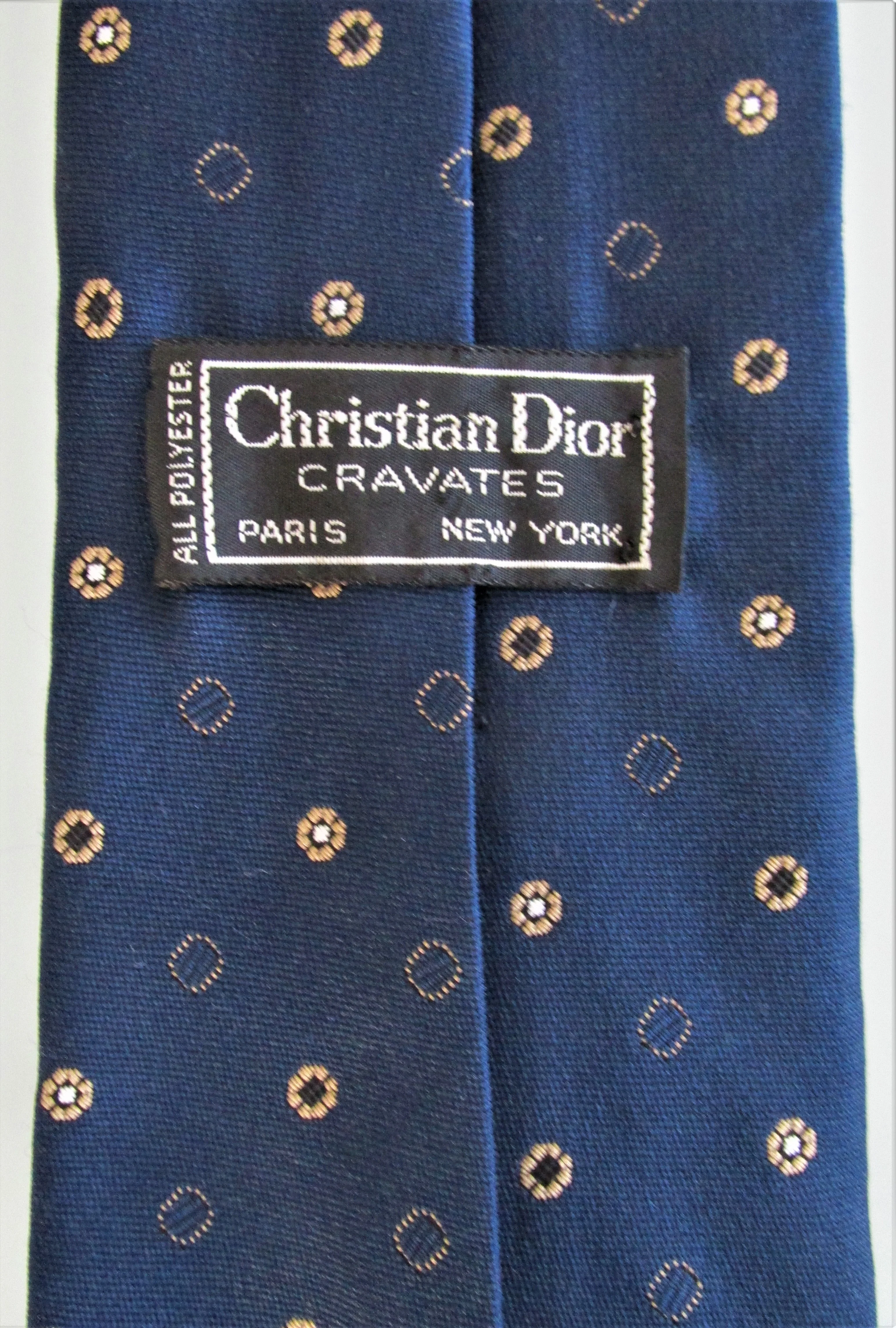 60s Vintage Christian Dior Men's Polyester Tie By Christian Dior - Image 4