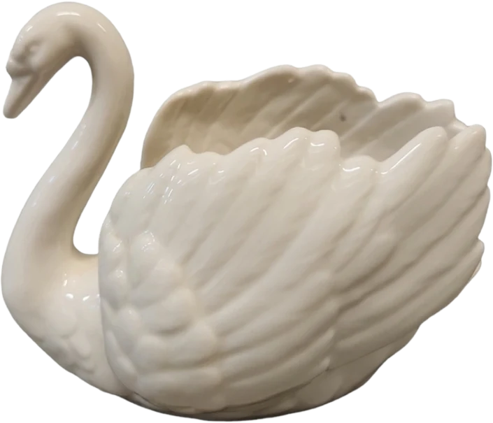 60s Vintage Goebel W Germany Glazed White Swan By Goebel - Image 2