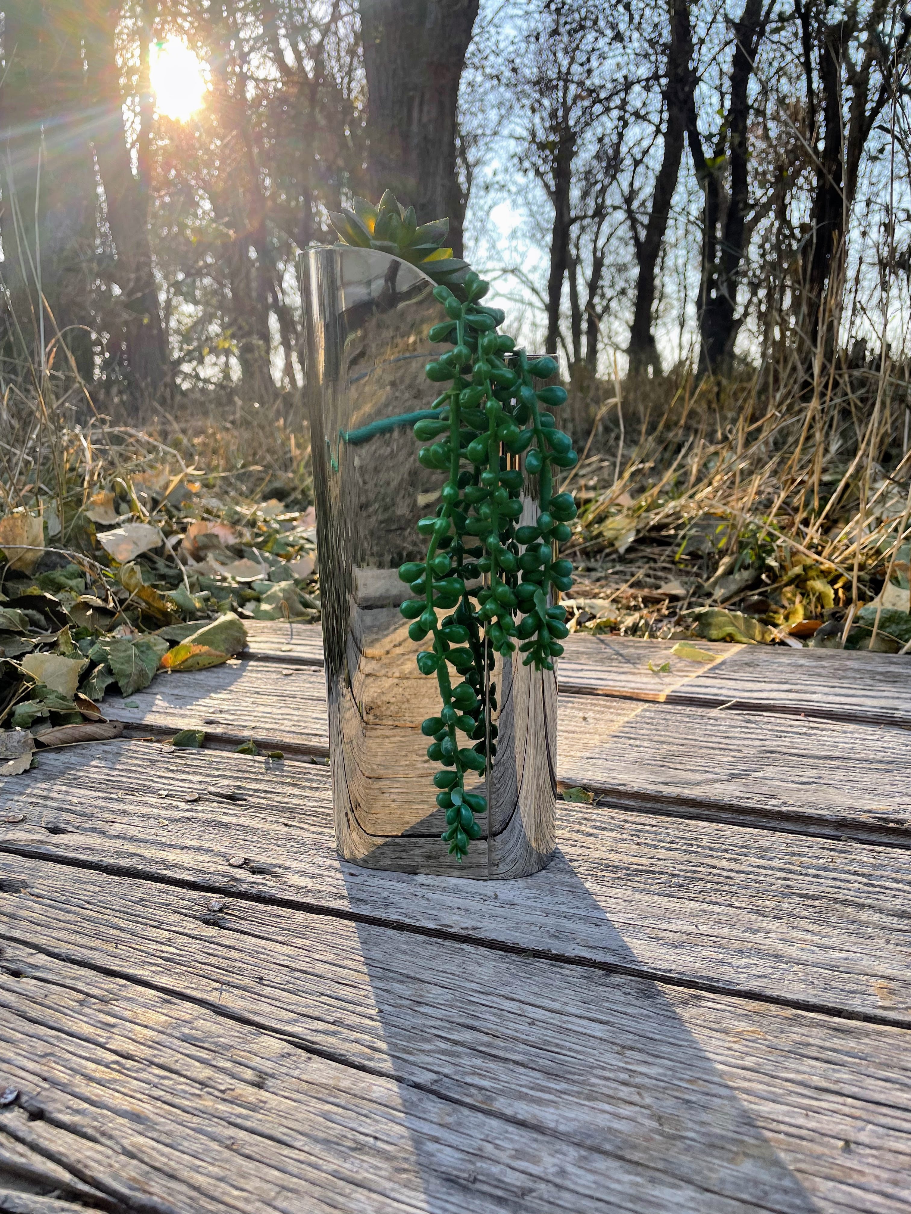60s Vintage Mcm Italy Silverplate Modernist Vase By Mam Milano - Image 5