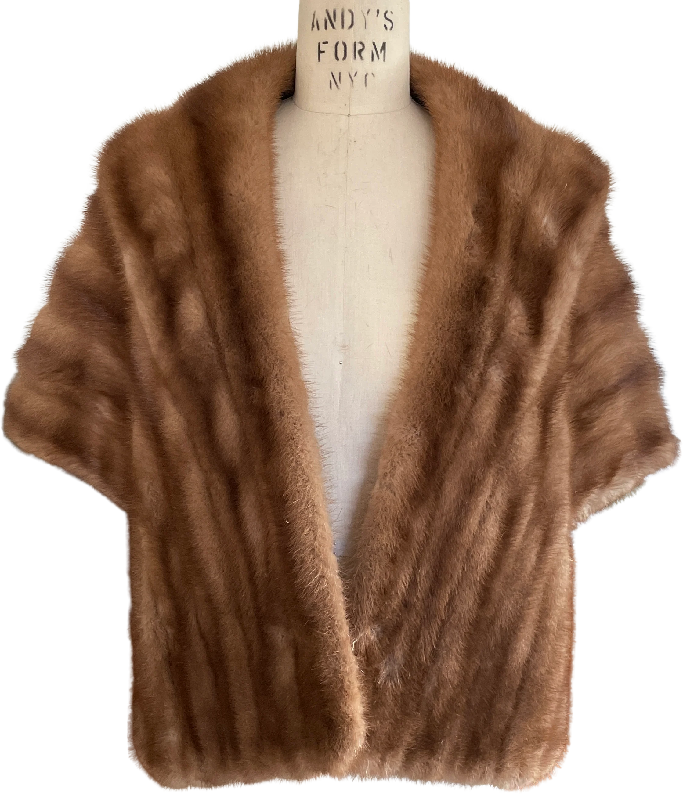 60s Vintage Mink Stole Shawl Shrug