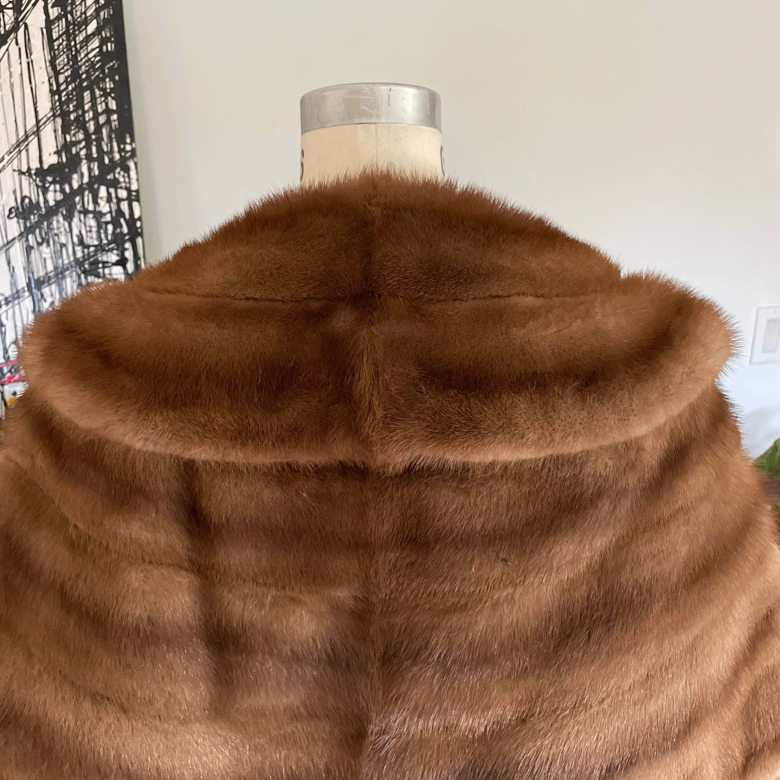 60s Vintage Mink Stole Shawl Shrug - Image 6
