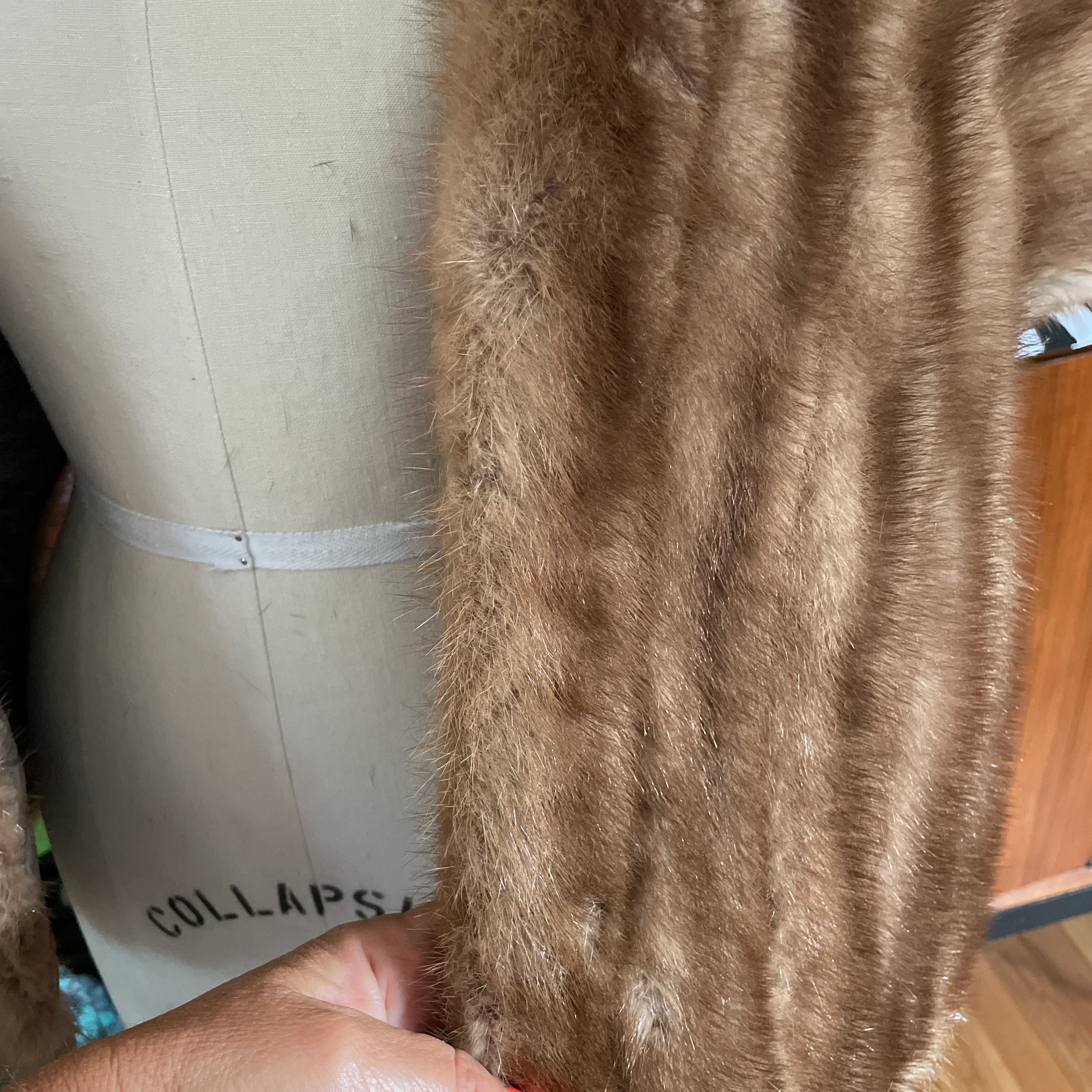 60s Vintage Mink Stole Shawl Shrug - Image 7