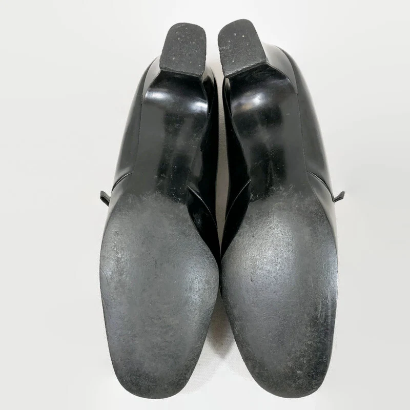 60s Vintage Mod Black Patent Leather Mary Jane Shoes By Life Stride - Image 9