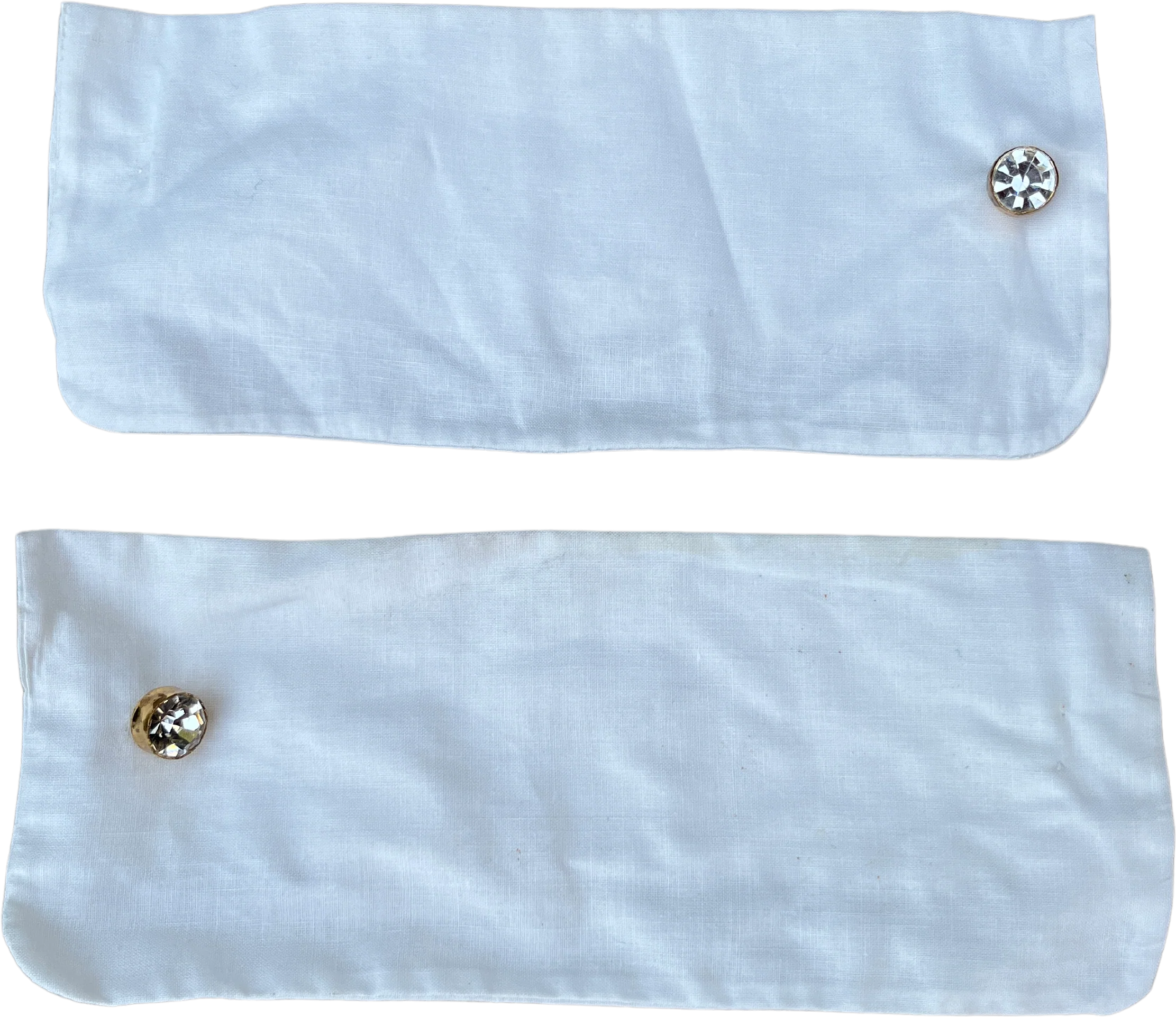 60s Vintage White Cotton Detachable Wrist Cuffs French