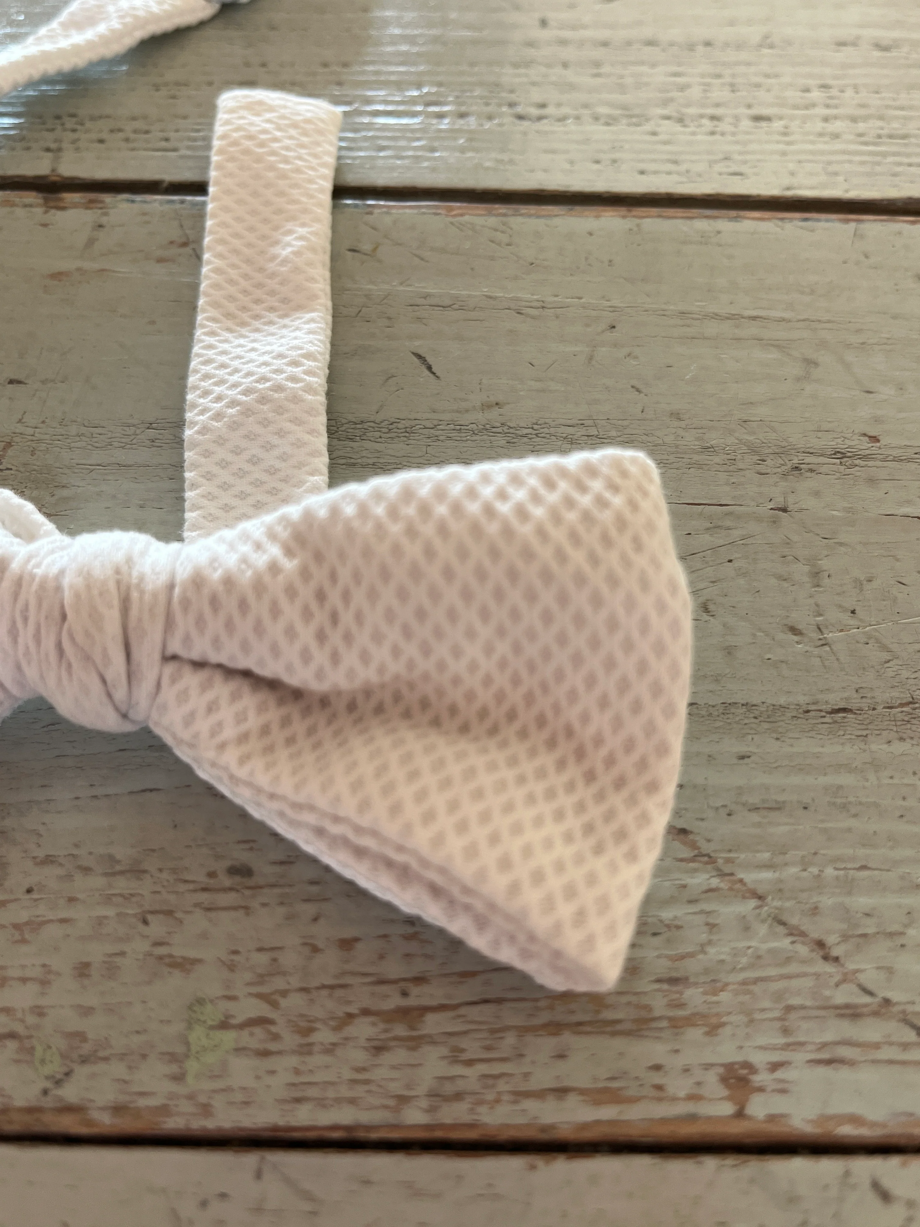 60s Vintage White Pique Bow Tie Adjustable James Bond By Rogers Peet Company - Image 3