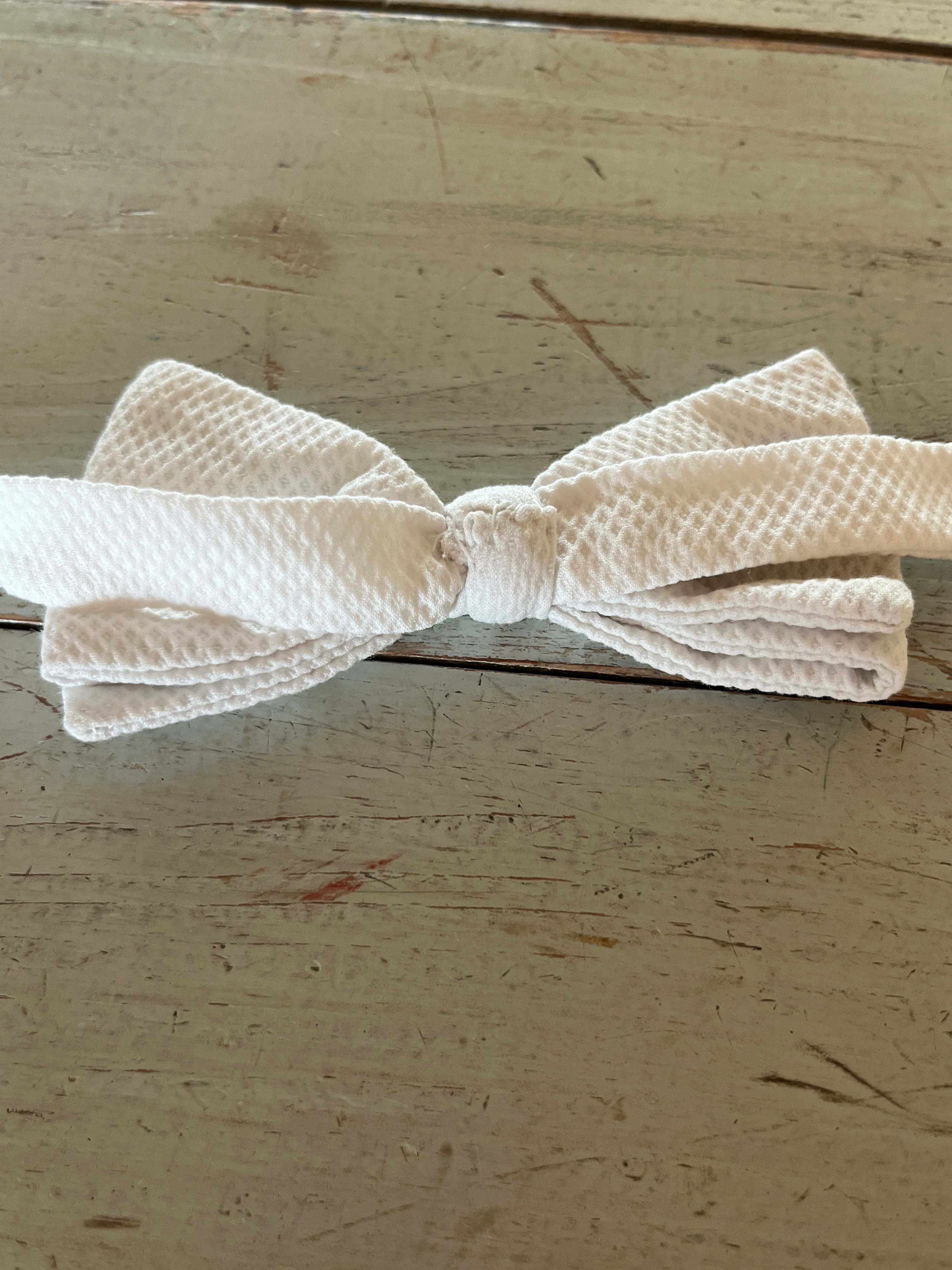60s Vintage White Pique Bow Tie Adjustable James Bond By Rogers Peet Company - Image 4