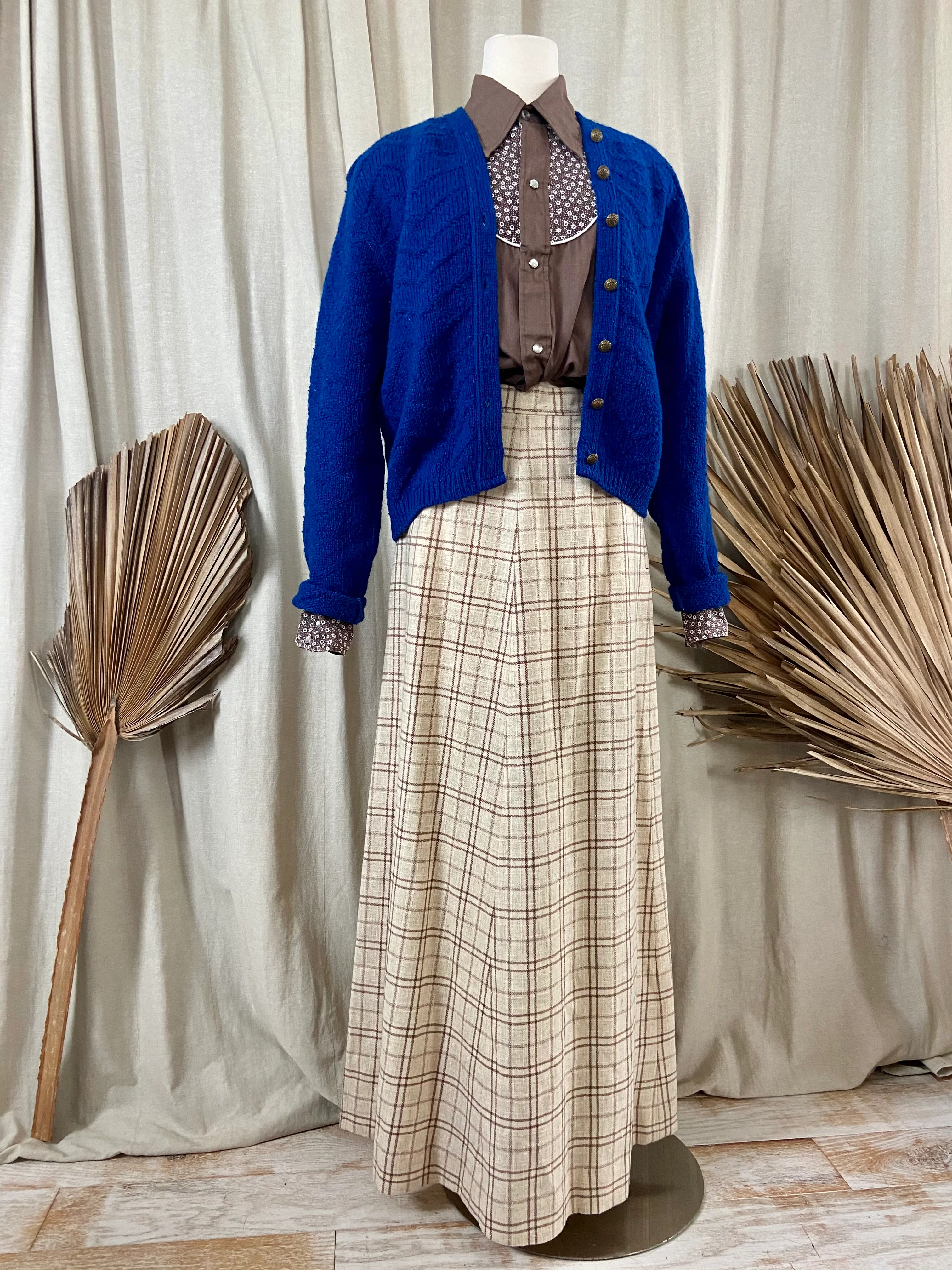 60s Virgin Wool Retro Chevron Knit Cardigan In Blue By Pendleton - Image 5
