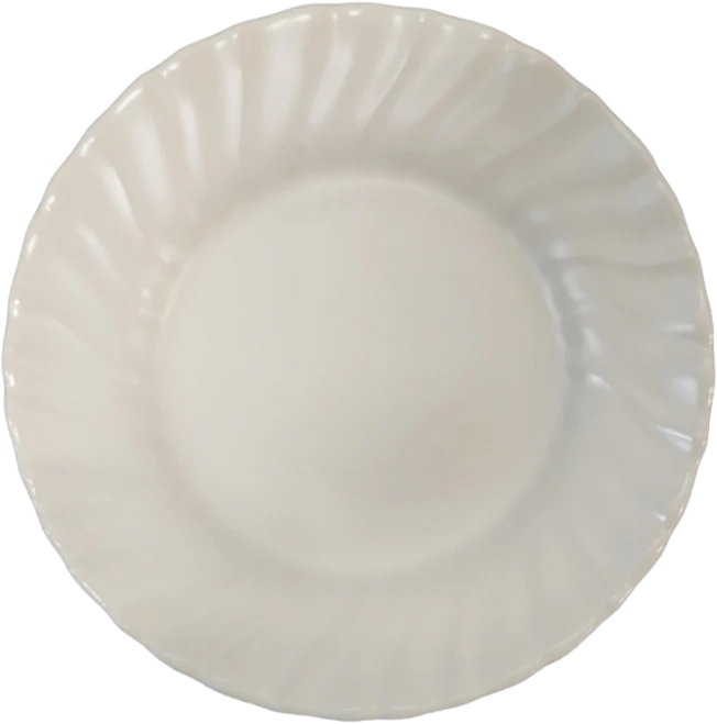 60s Vtg Franciscan Coronado White Matte Glossy Plate By Franciscan