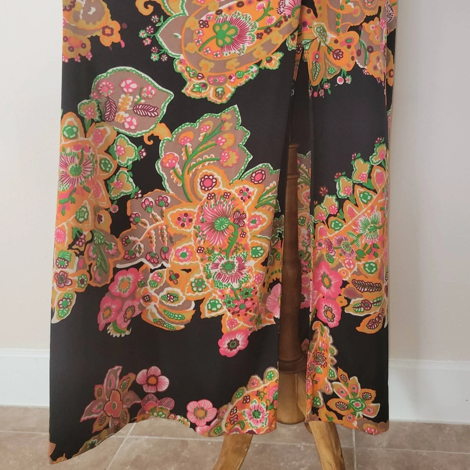 60s Vtg Multicolor Paisley Maxi Dress and Lillie Rubin Jacket by Don Luis de Espana - Image 10