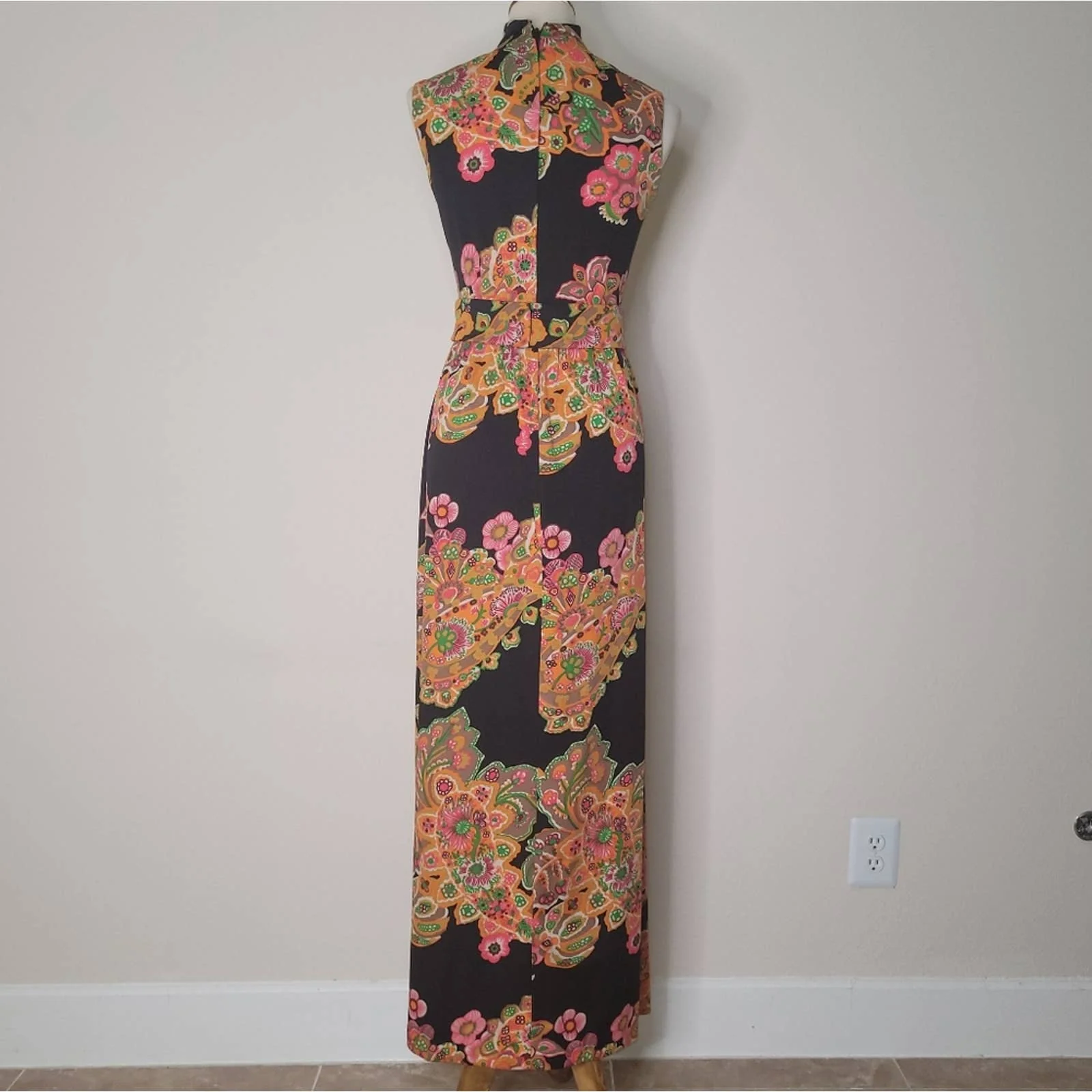 60s Vtg Multicolor Paisley Maxi Dress and Lillie Rubin Jacket by Don Luis de Espana - Image 5