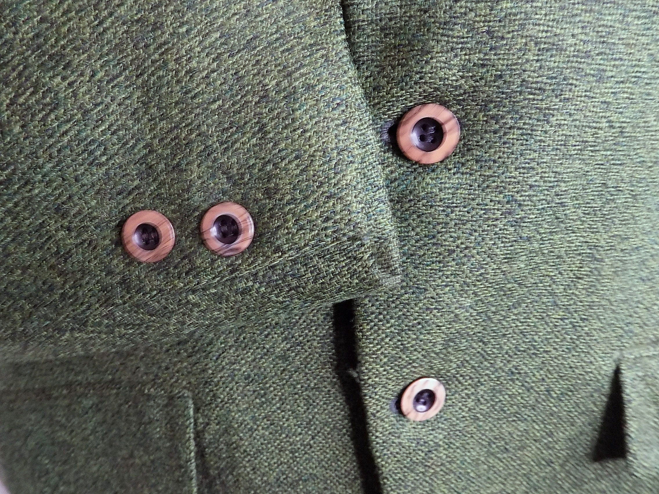 60s Warm and Thick Wool Sports Coat Roger King of California Clean Partially Lined Green St Patrick's Day Winter by Roger King Of California - Image 4