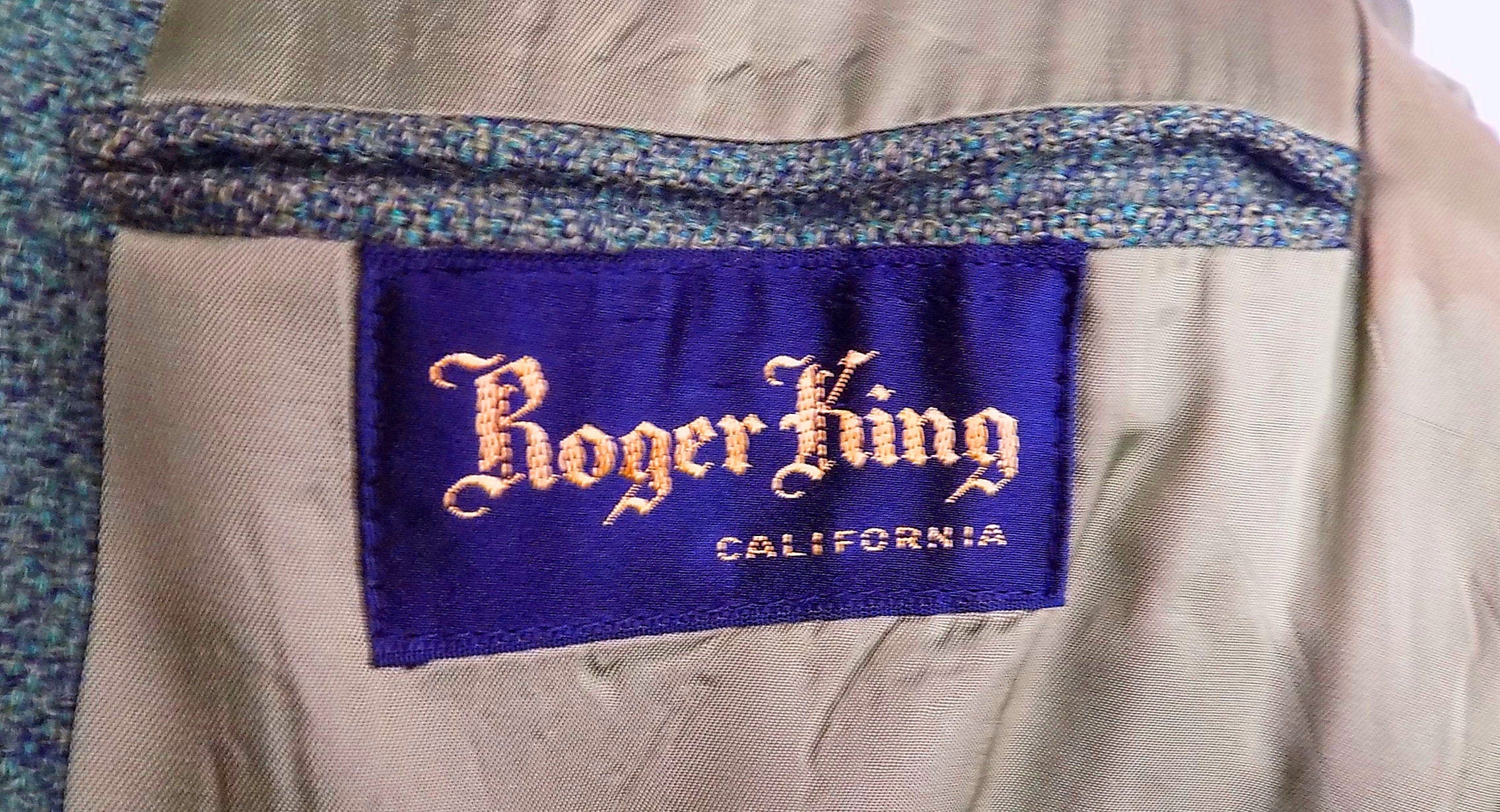 60s Warm and Thick Wool Sports Coat Roger King of California Clean Partially Lined Green St Patrick's Day Winter by Roger King Of California - Image 5