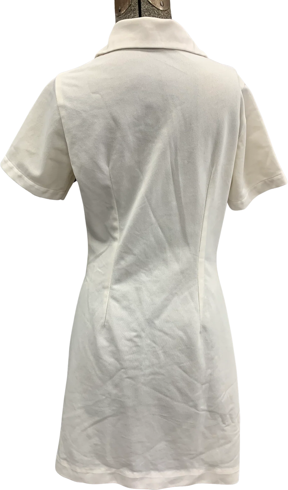 60s White Collared Waitress Dress By Dolly Dawn Uniforms - Image 2