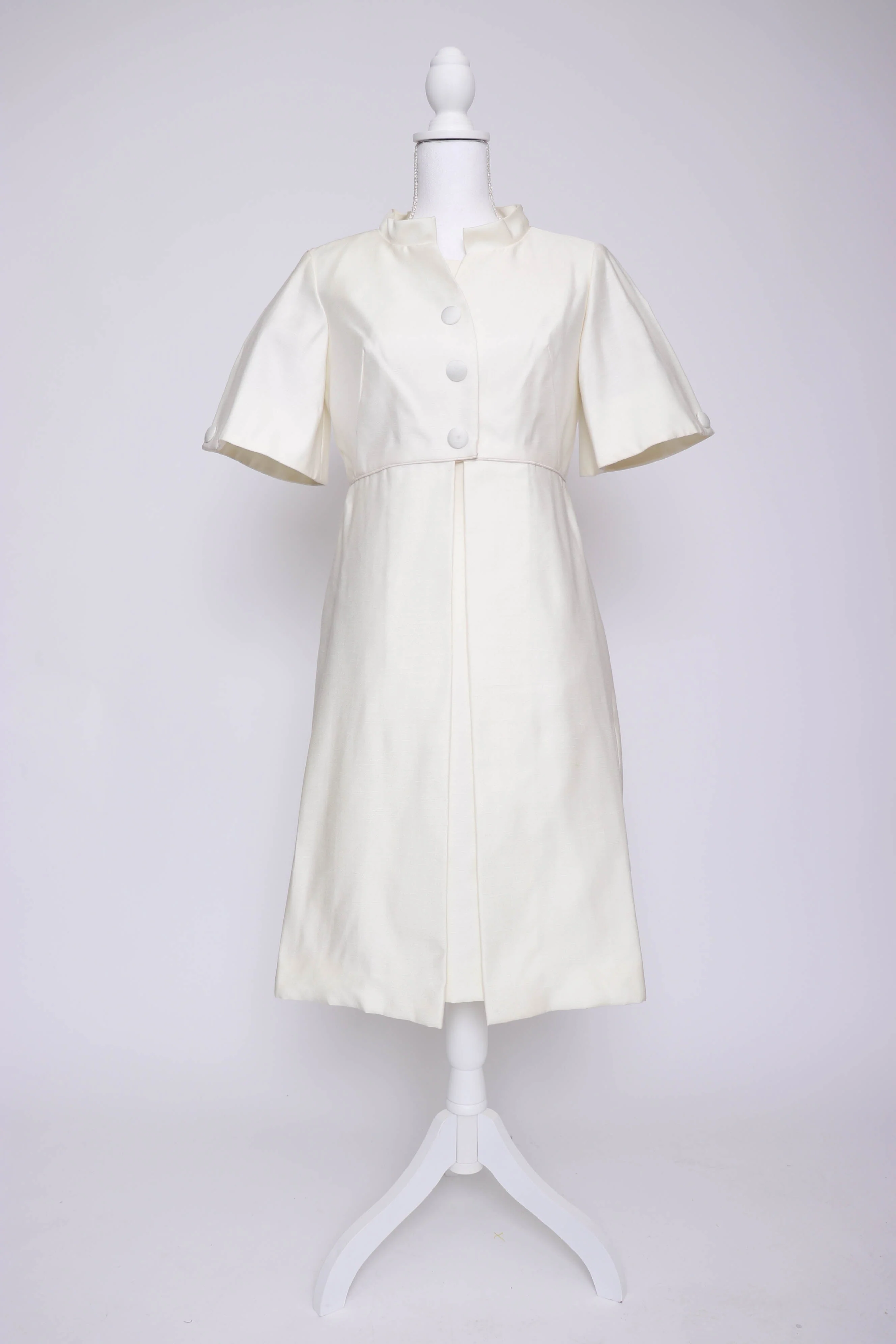 60s Winter White Coat and Dress S by  Emma Dome California - Image 4