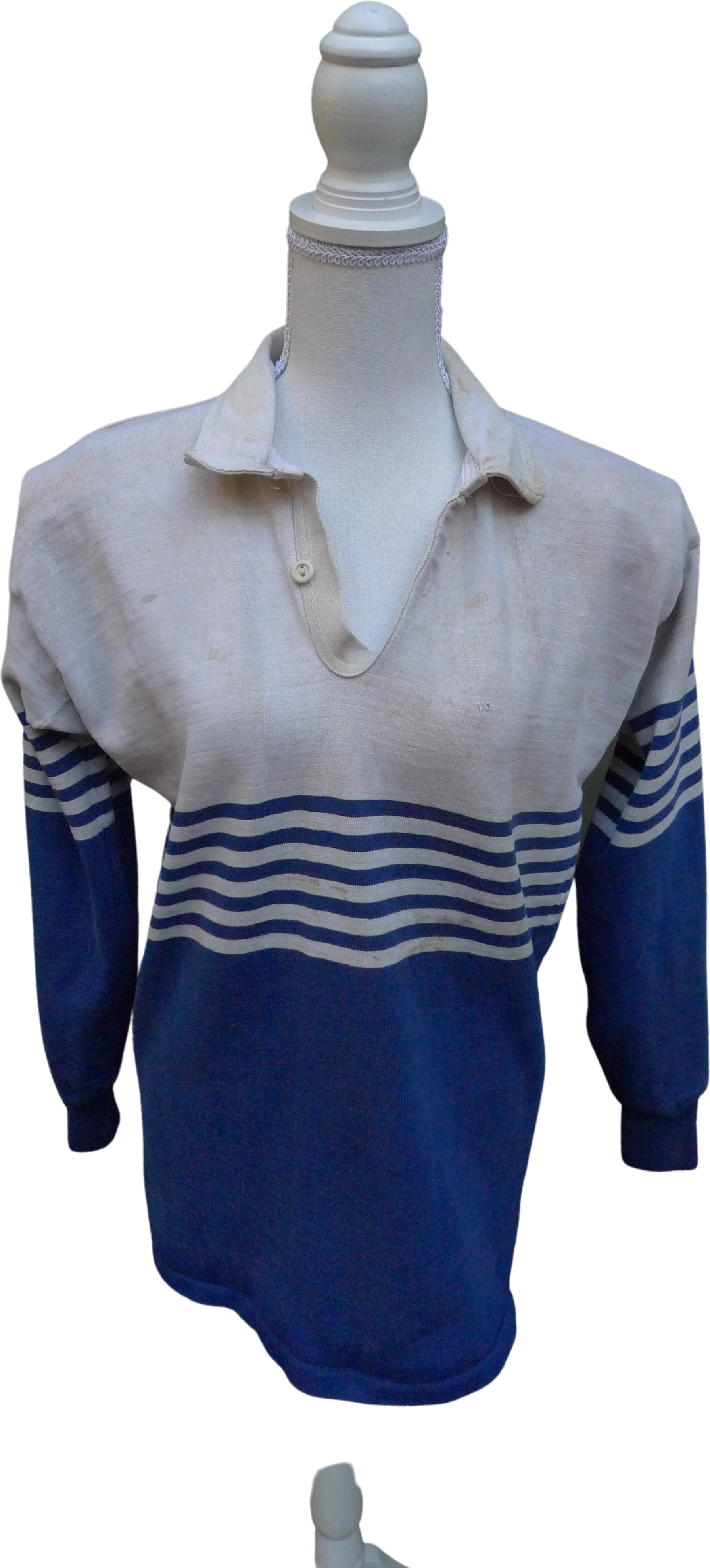 60s Womens 40 * Killer Vintage Rugby Shirt With Flaws By Canterbury