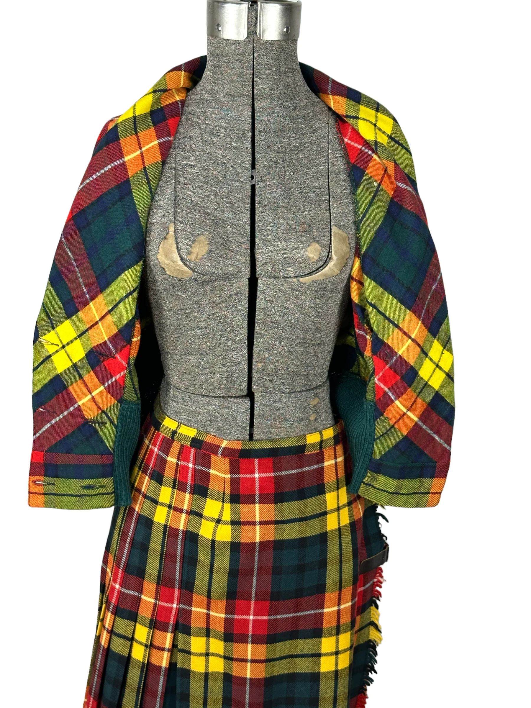 60s Wool Tartan Kilt And Bouse Made In Scotland By Mosbrook - Image 3