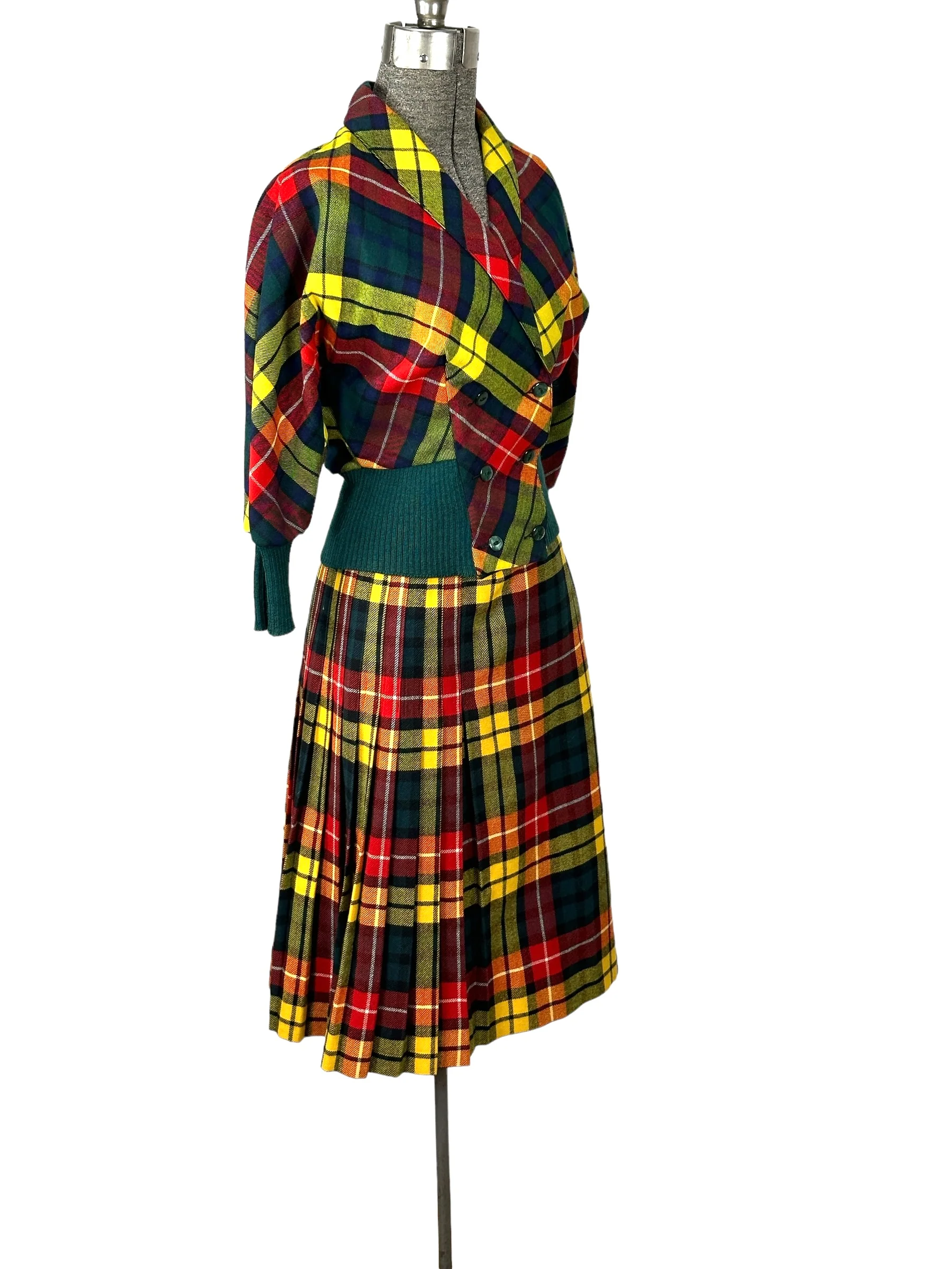 60s Wool Tartan Kilt And Bouse Made In Scotland By Mosbrook - Image 4