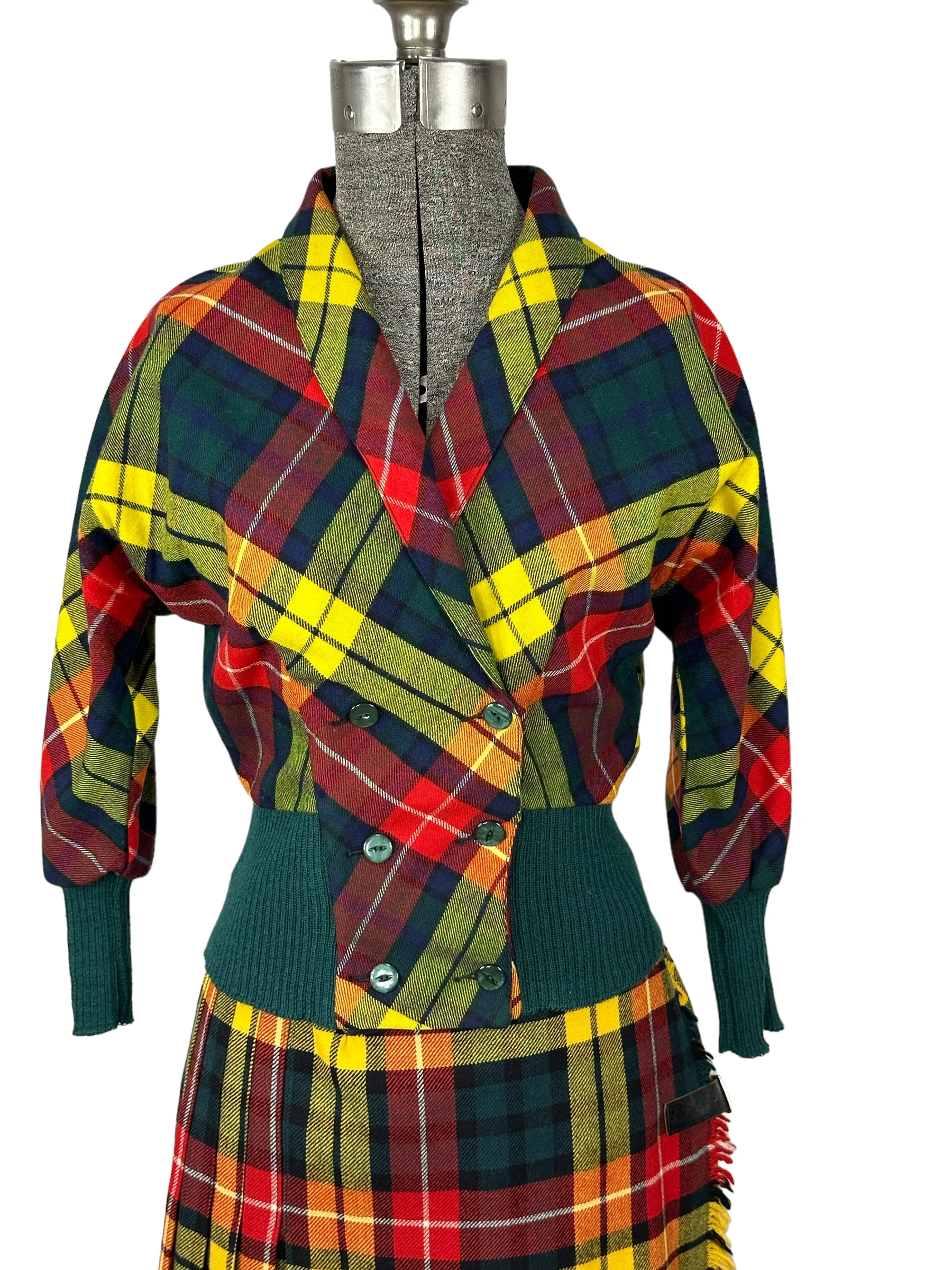 60s Wool Tartan Kilt And Bouse Made In Scotland By Mosbrook - Image 8