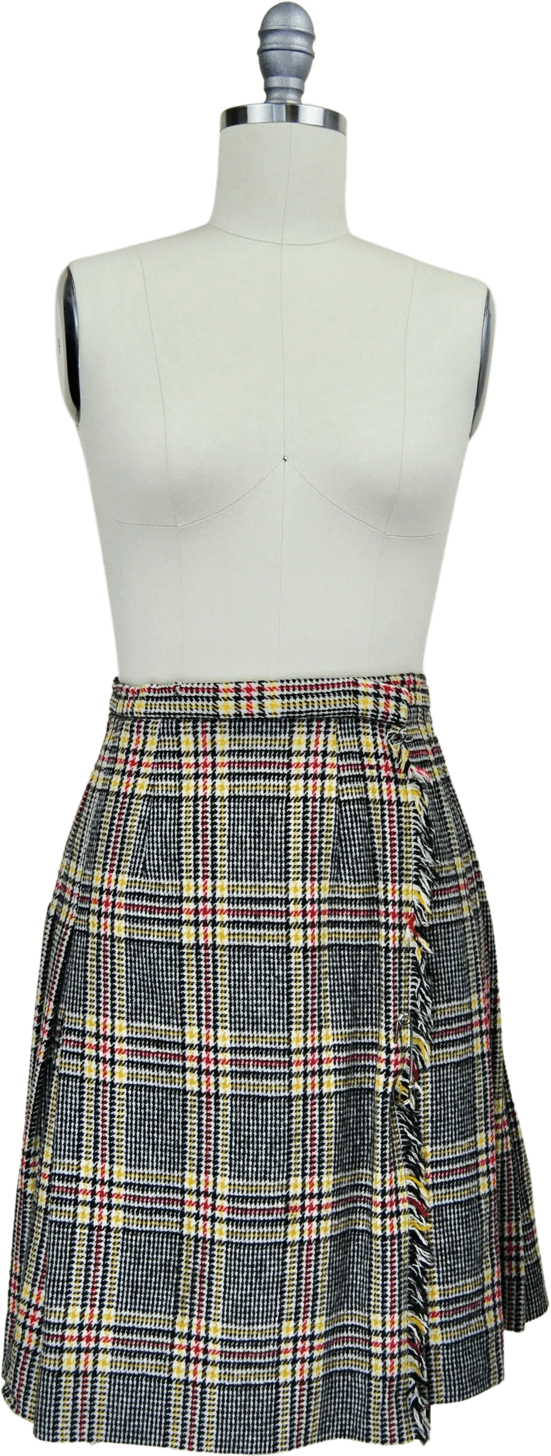 60s Wool Tartan Mini Pleated Skirt Or Kilt By Garland