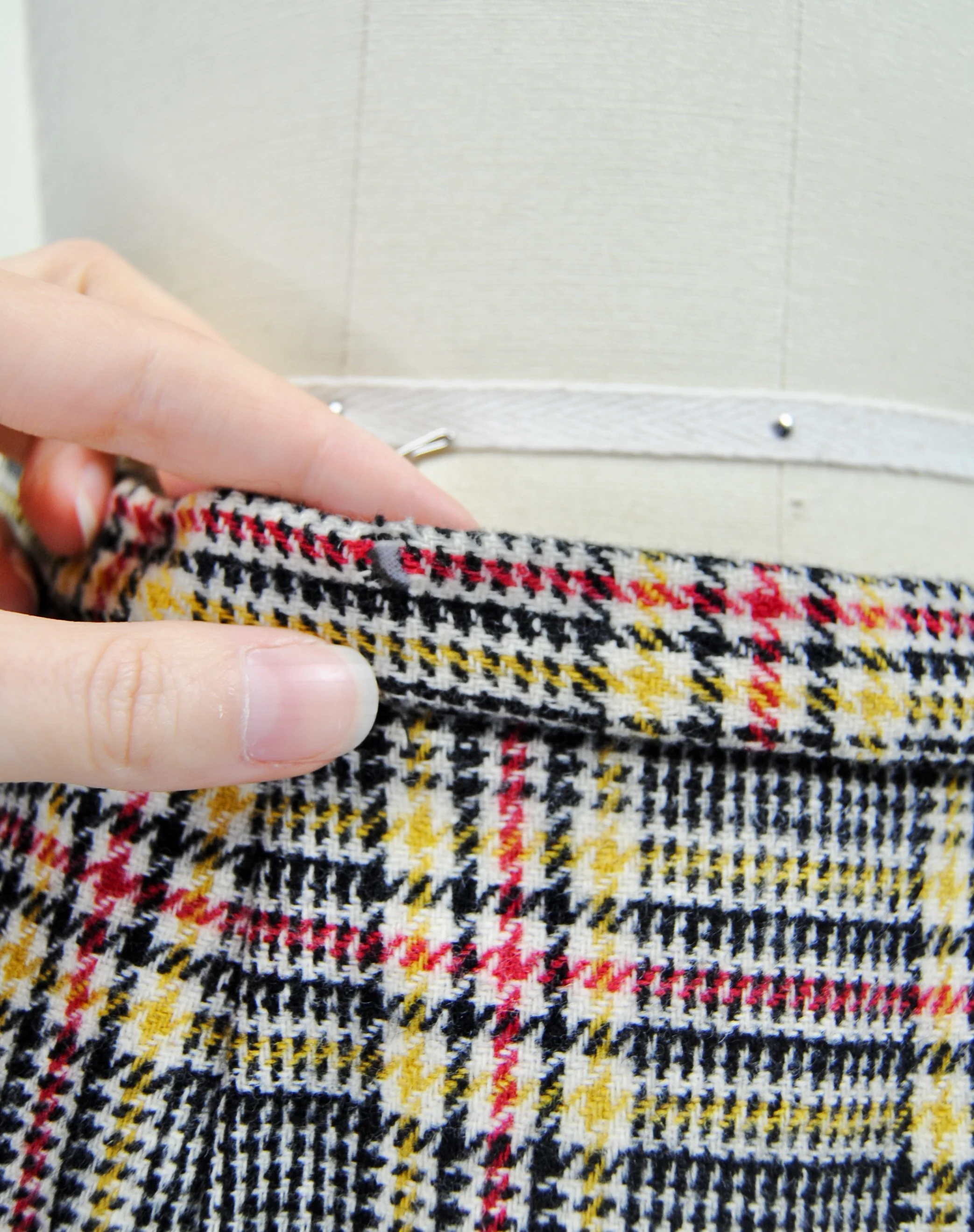 60s Wool Tartan Mini Pleated Skirt Or Kilt By Garland - Image 13