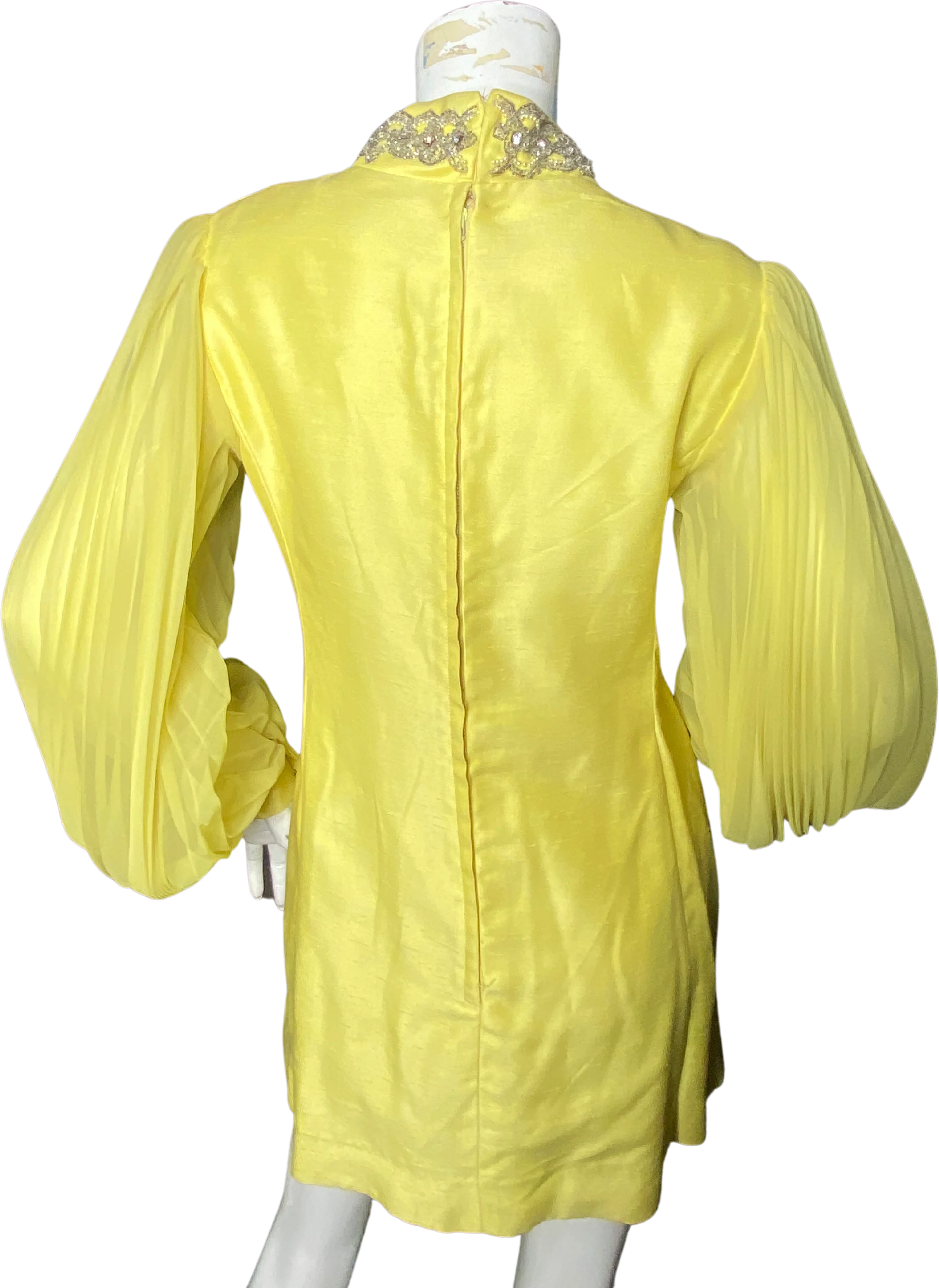 60s Yellow Mod Mini Dress - Image 2