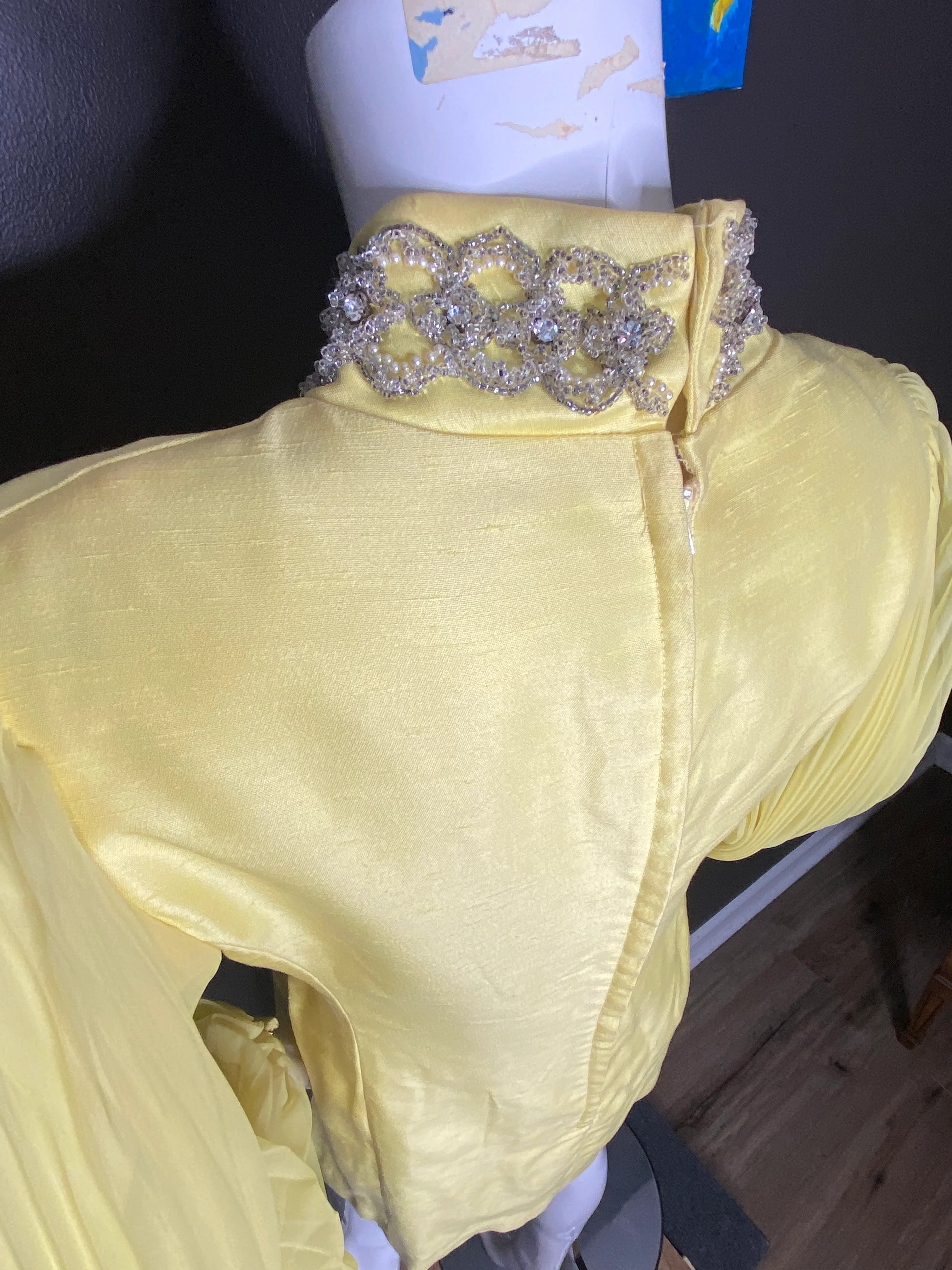 60s Yellow Mod Mini Dress - Image 9