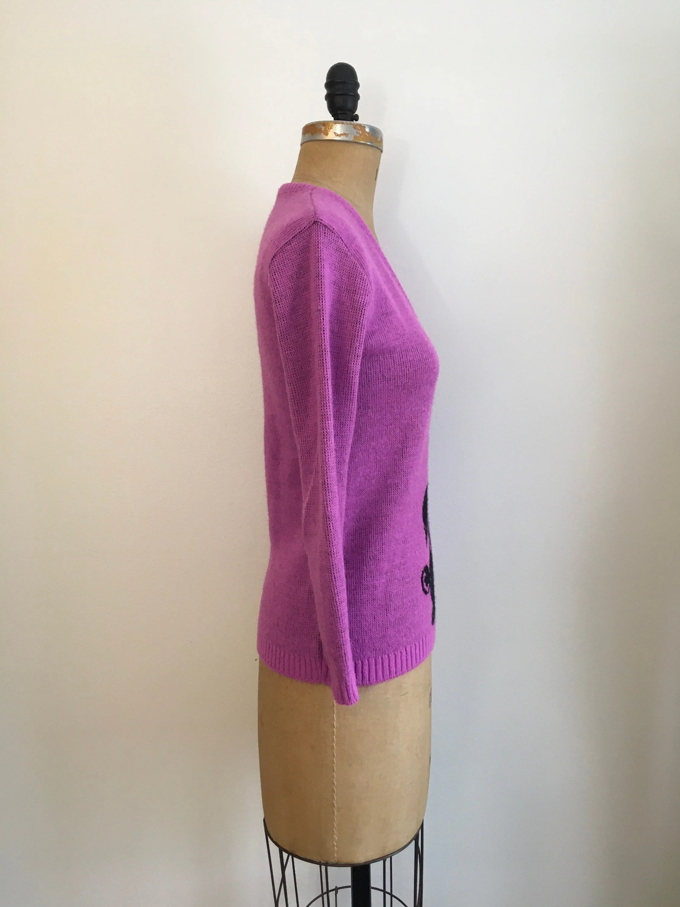 70’s-80’s Bunny Rabbit Novelty Knit Sweater by Hot Cashews - Image 5