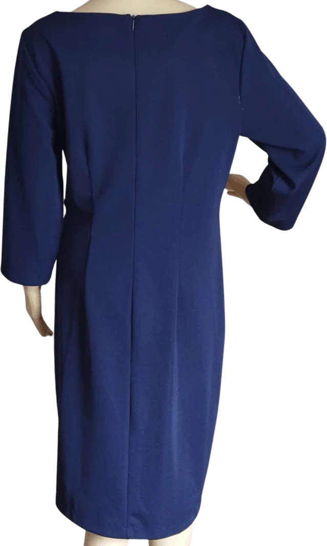 70’s Blue and White Stitch Detail Shift Dress by Believe... - Image 2