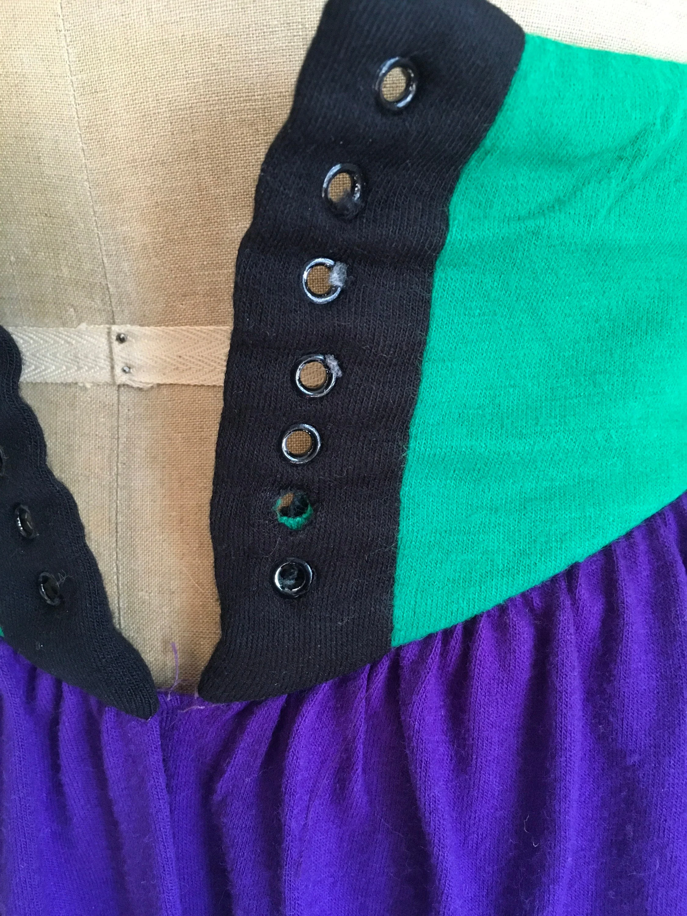 70’s Corset Waist Colorblock Maxi Skirt - Image 8