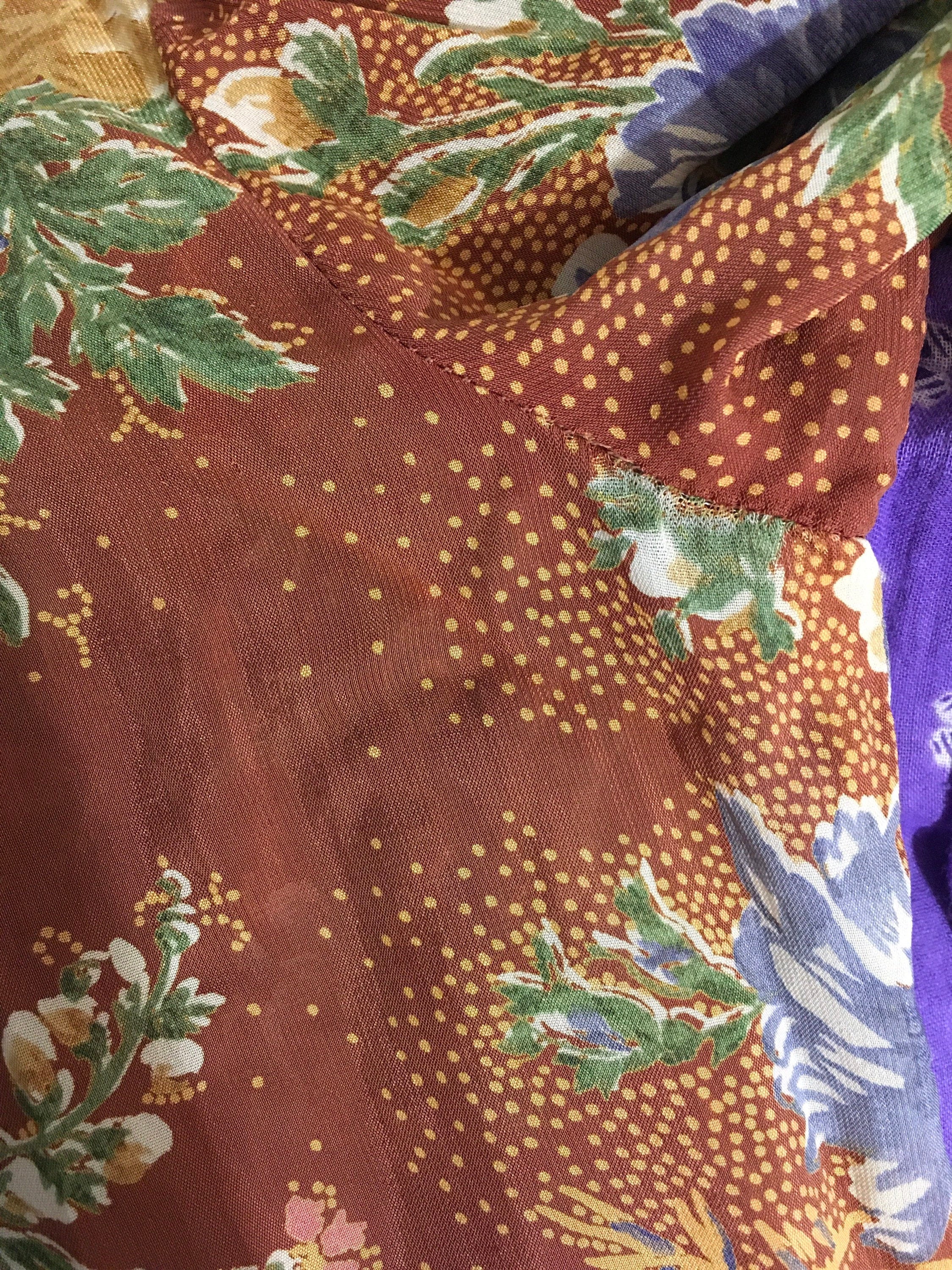 70’s Floral Autumn Fall Long Sleeves Dress - Image 8