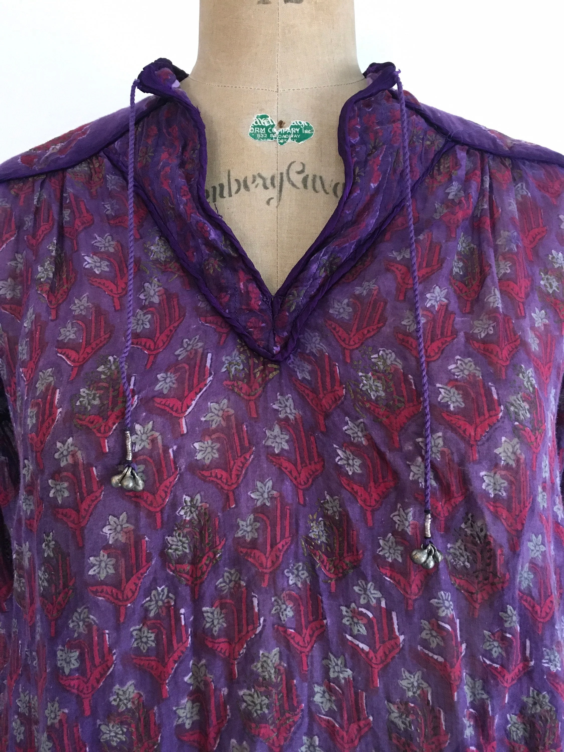 70’s Indian Cotton Shirt and Skirt Set - Image 6