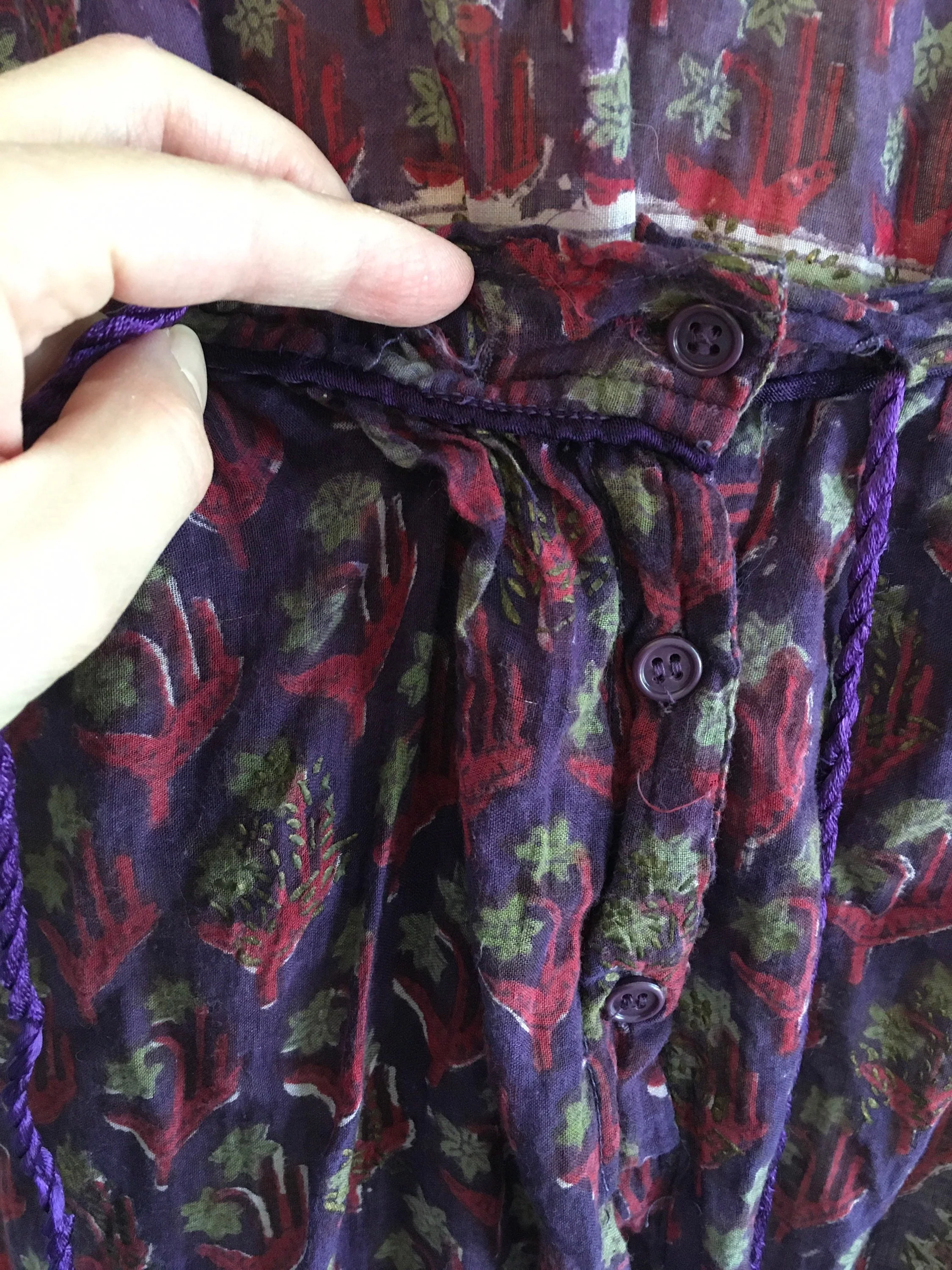 70’s Indian Cotton Shirt and Skirt Set - Image 8