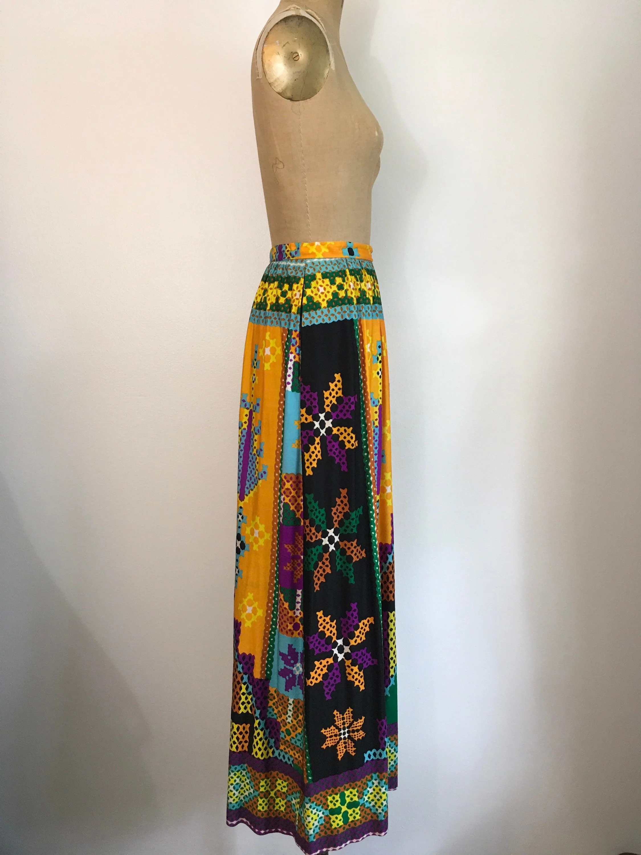 70’s Rainbow Maxi Long Skirt by Nelly de Grab - Image 3