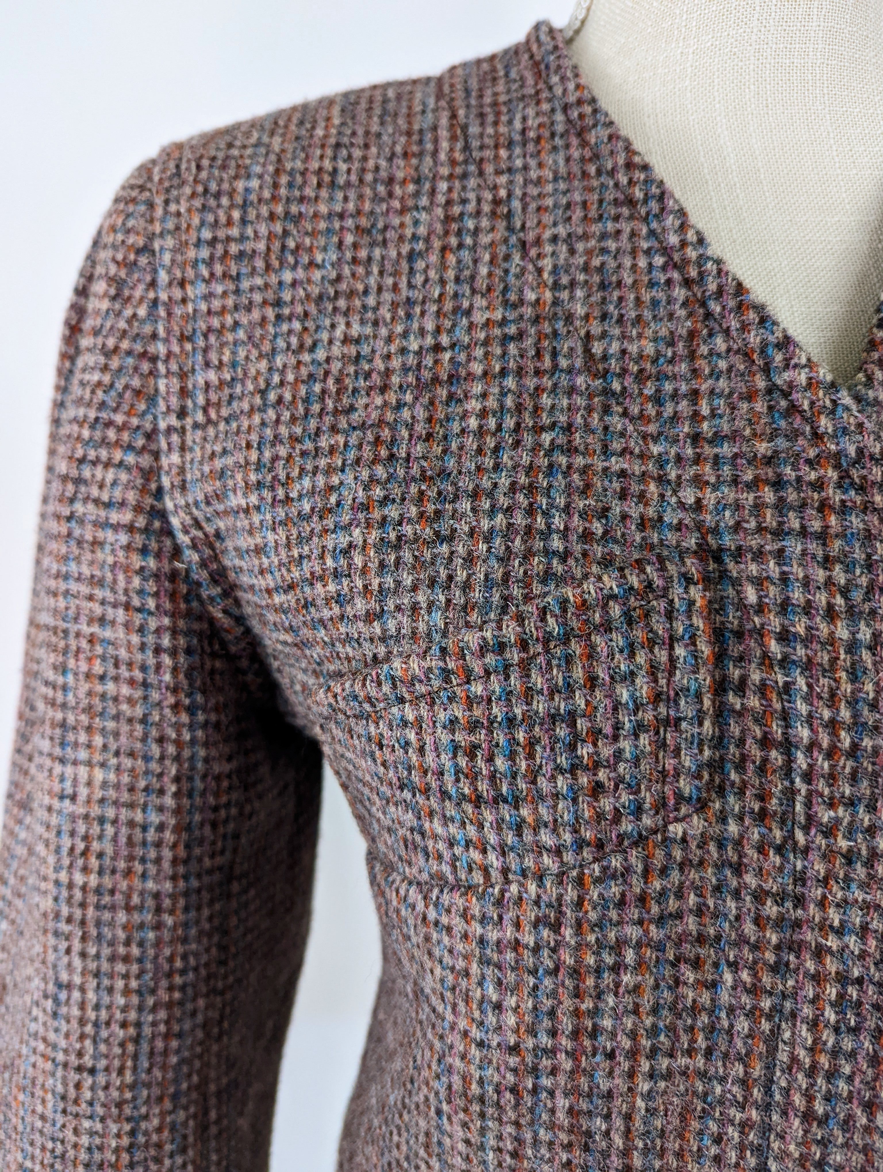70s 100% Pure Scottish Wool Two Piece Suit Set by Harris Tweed - Image 4