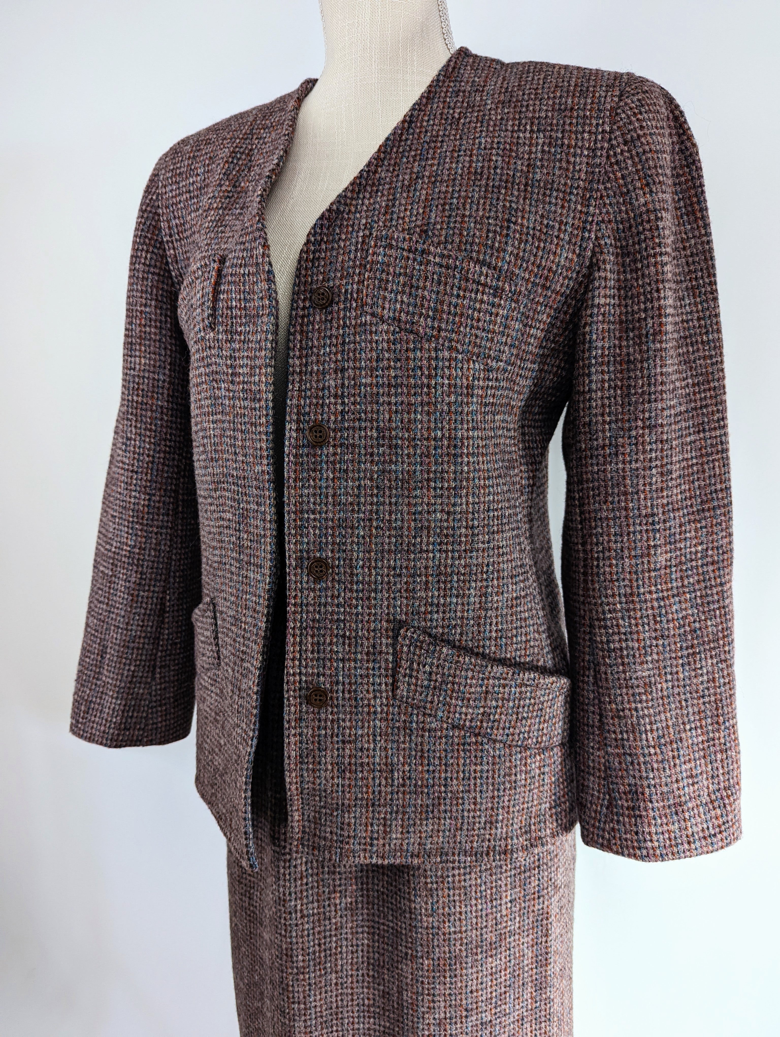 70s 100% Pure Scottish Wool Two Piece Suit Set by Harris Tweed - Image 7