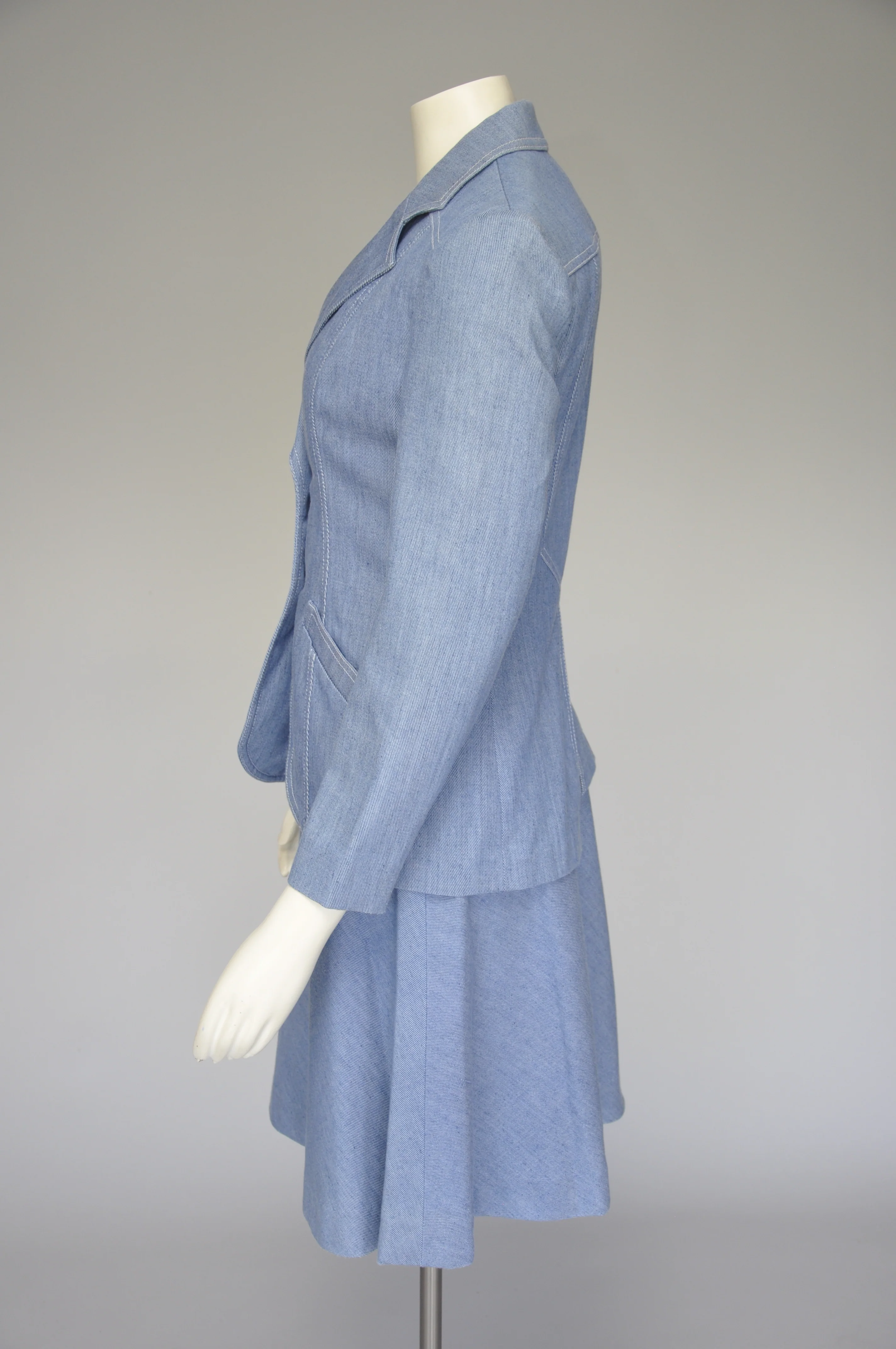 70s 3 Piece Denim Skirt Set By The Villager - Image 5