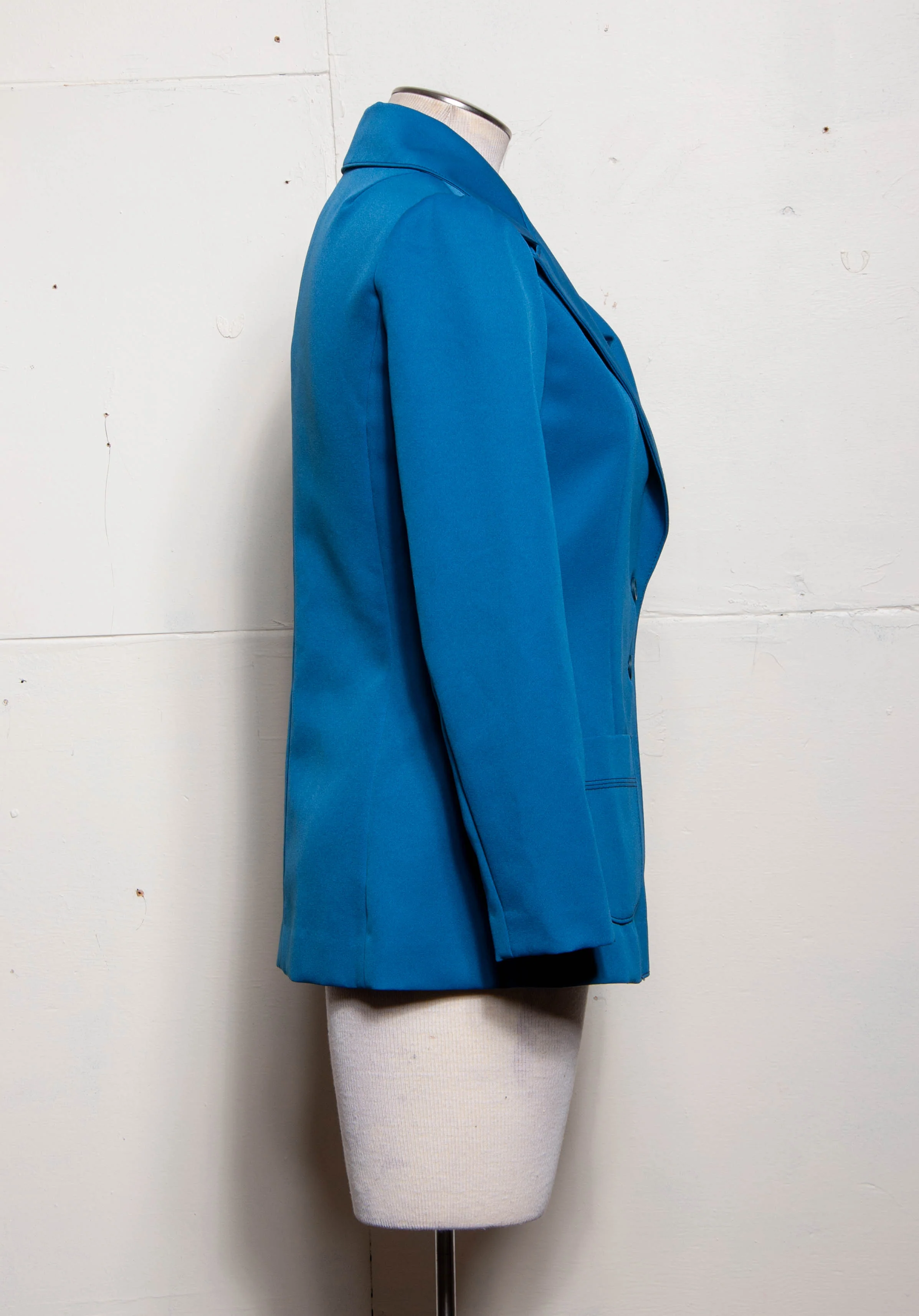 70s 3 Pocket Bright Blue Vintage Blazer by Bobbie Brooks - Image 4
