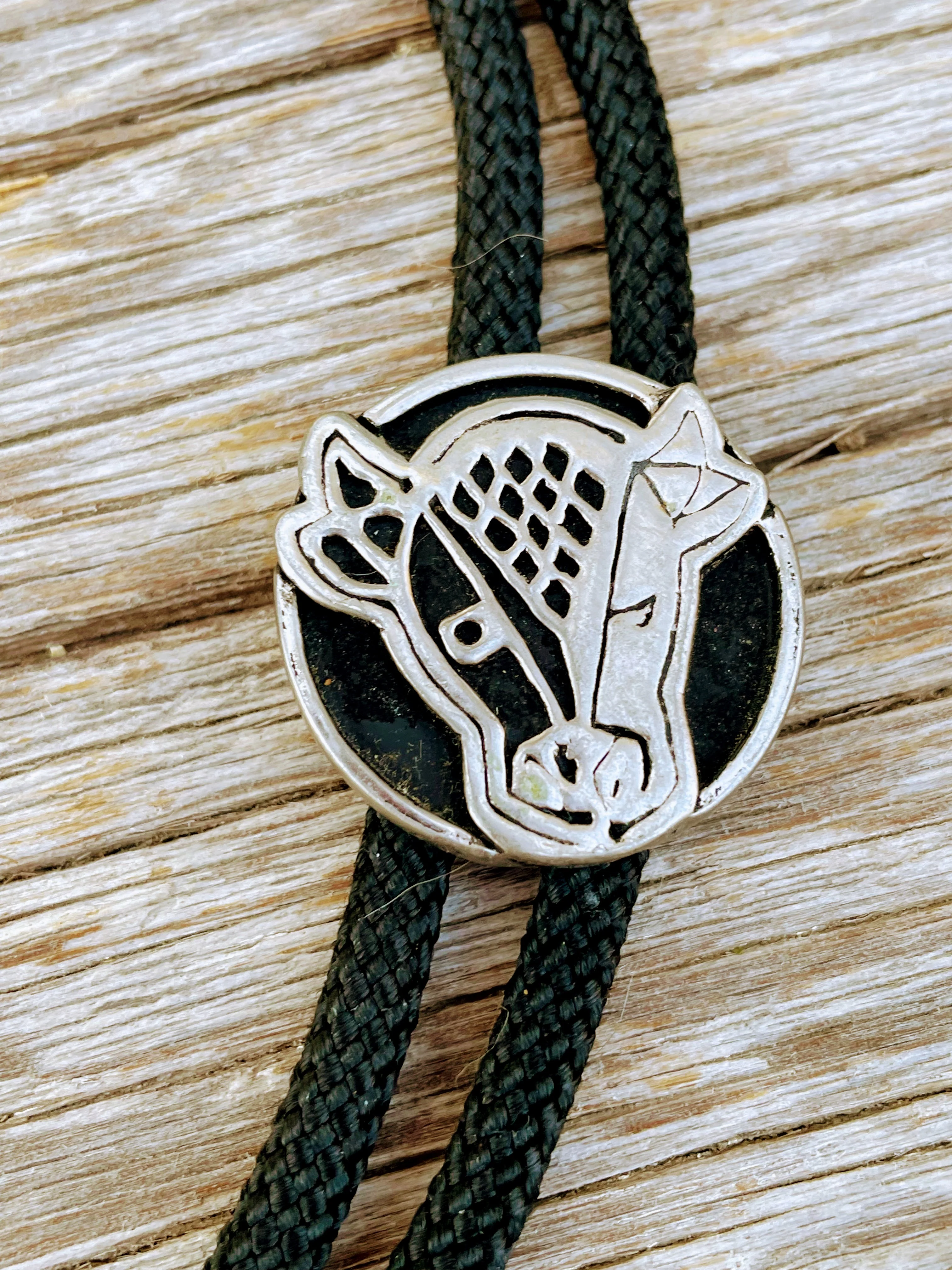 70s 5 Western Bolo Ties Agate Glass Horse, Cow - Image 6