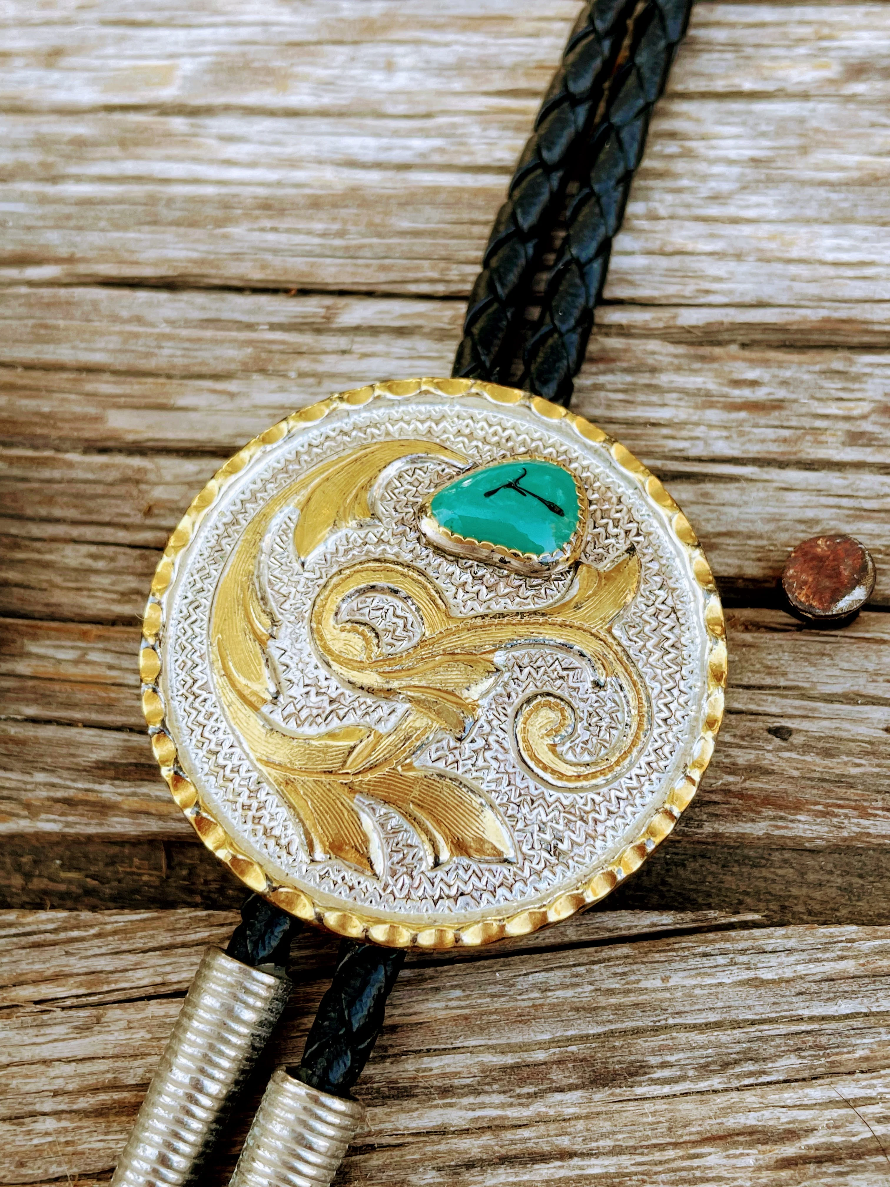 70s 5 Western Bolo Ties Agate Glass Horse, Cow - Image 9