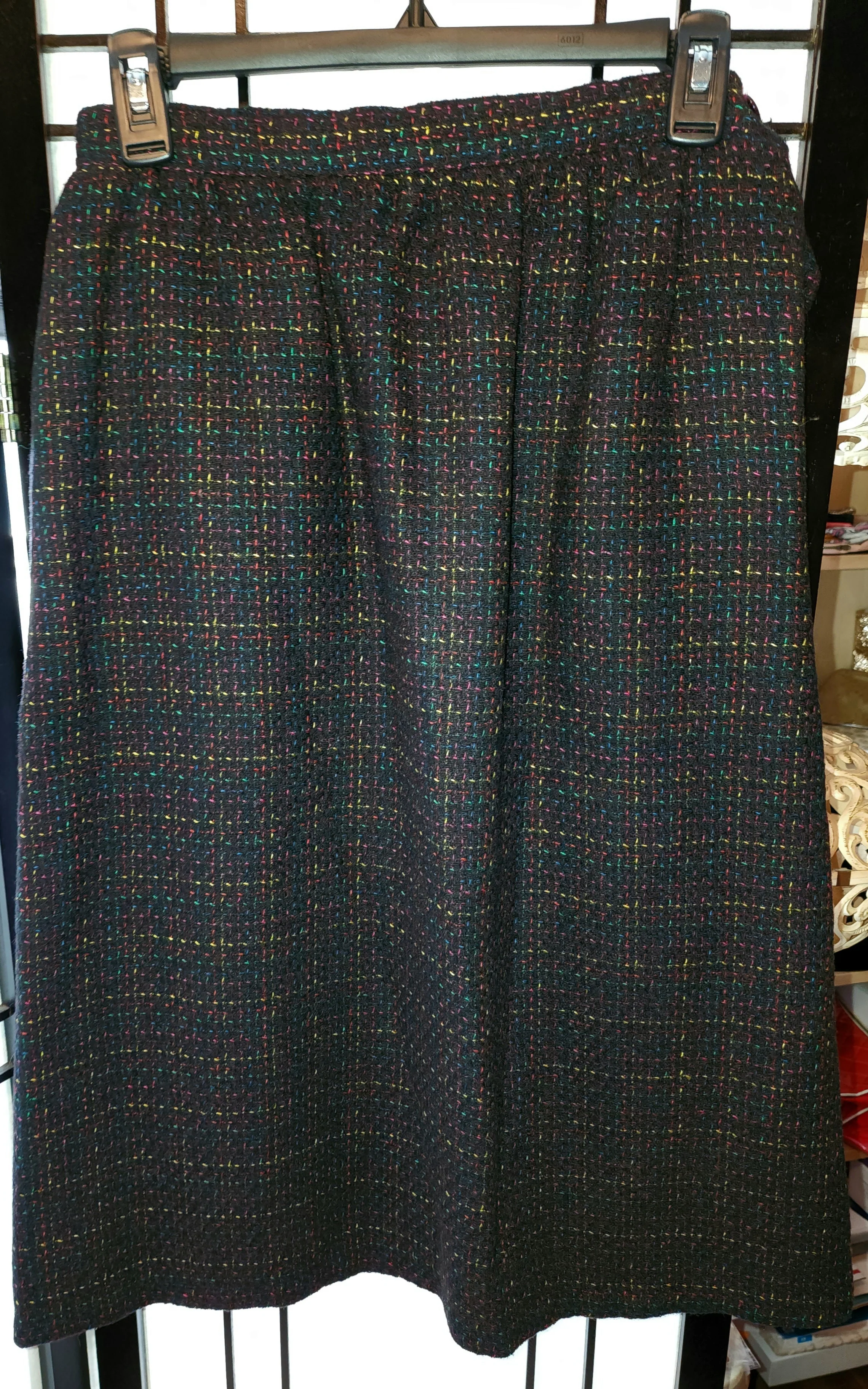 70s 50s Style Classic Nubby Wool Plaid Pencil Skirt by Marina Pappas - Image 10