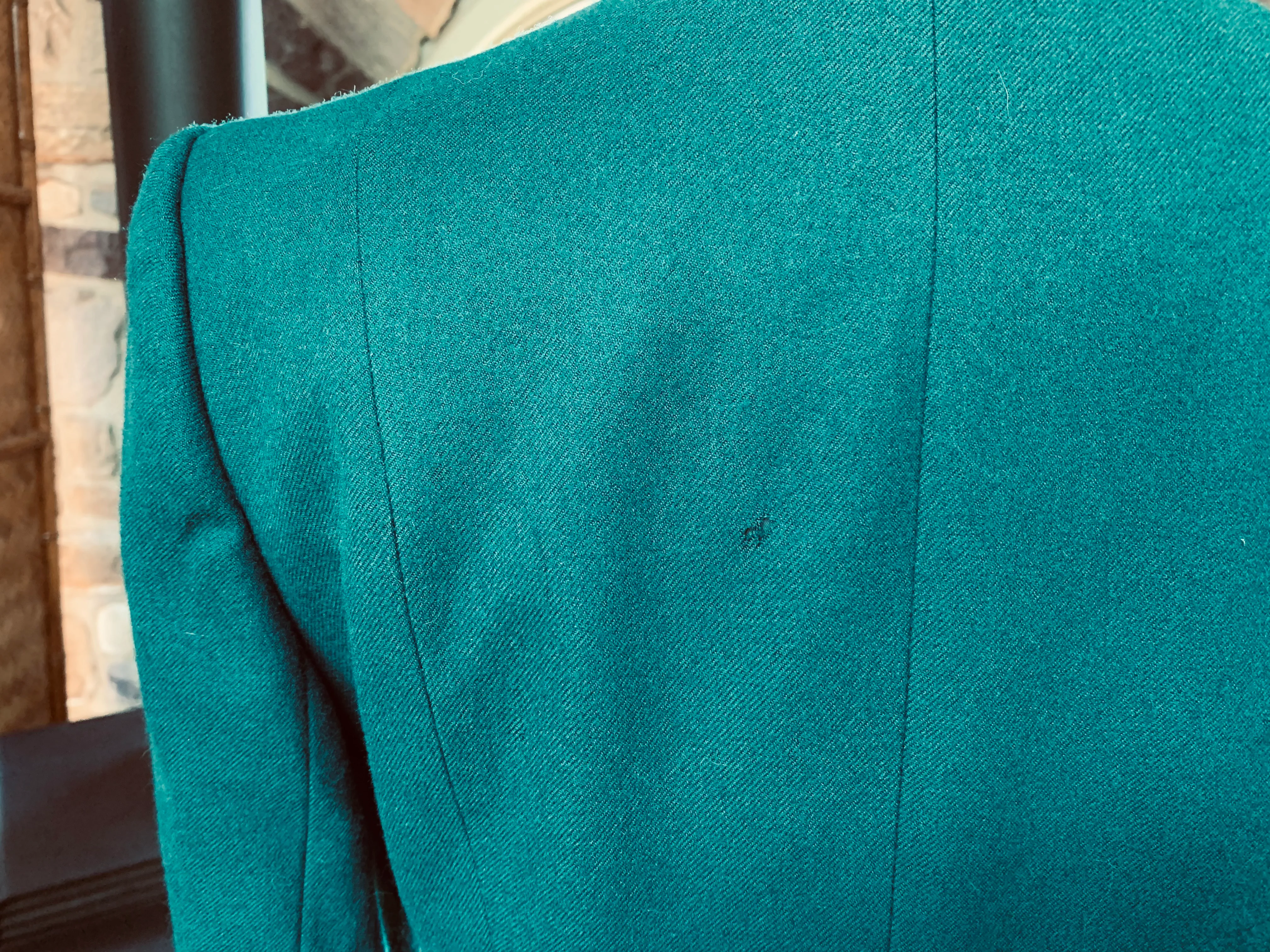70s 70s Does 40s Teal Wool Jacket And Skirt Suit By Nipon Coature - Image 10