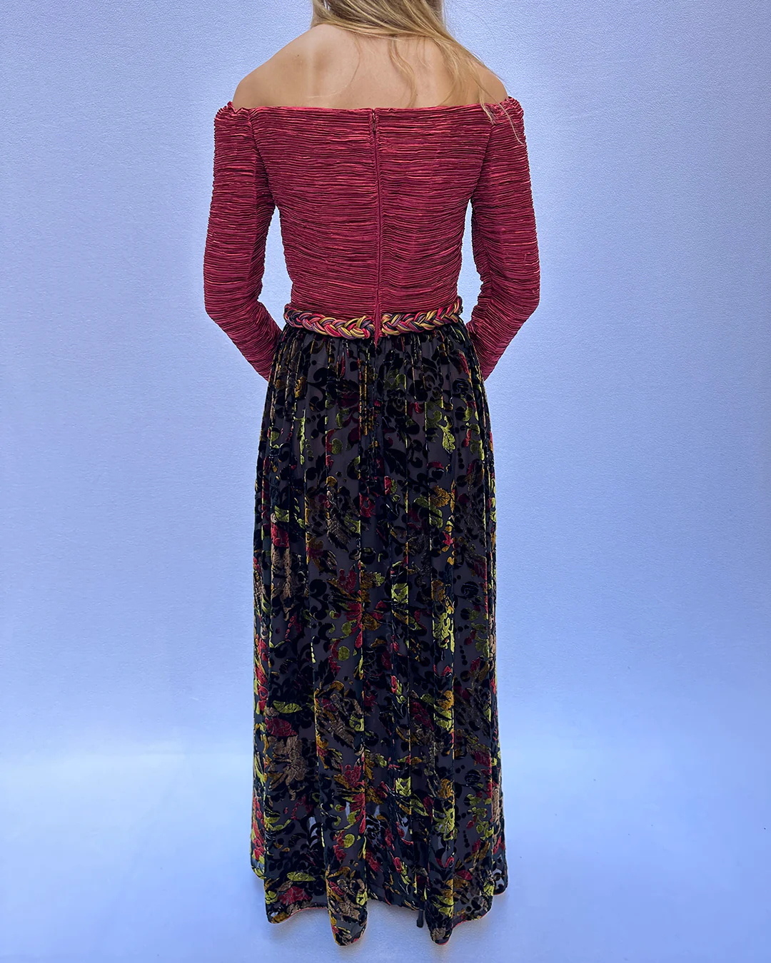 70s 70s Mary Mcfadden Couture Off The Shoulder Gown By Mary McFadden - Image 6