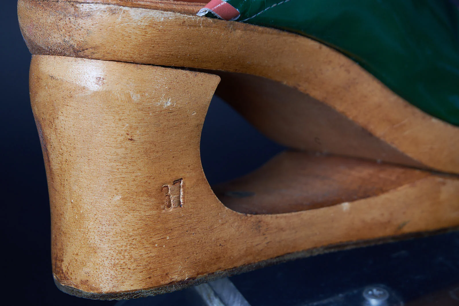 70s 70s Platform Green Stitched Heels Mules Shoes By Martinelli - Image 8