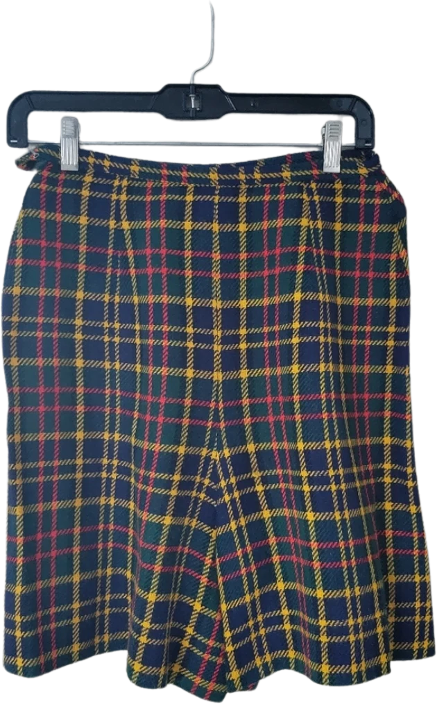70s  Polyester Plaid Suit With High Rise Shorts - Image 2