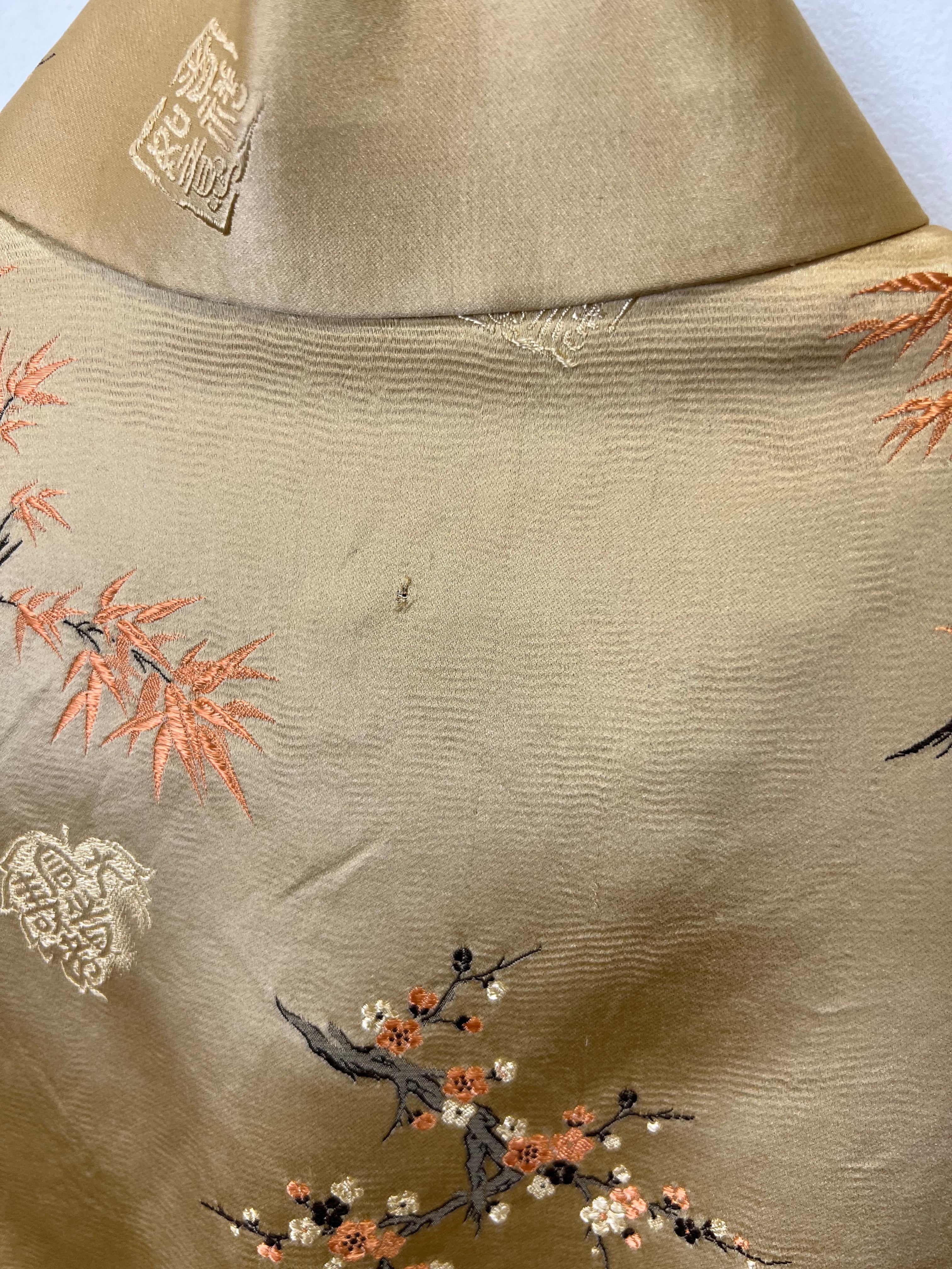 70s 70s Women’s Gold Silk Cheongsam Dress Set - Image 13